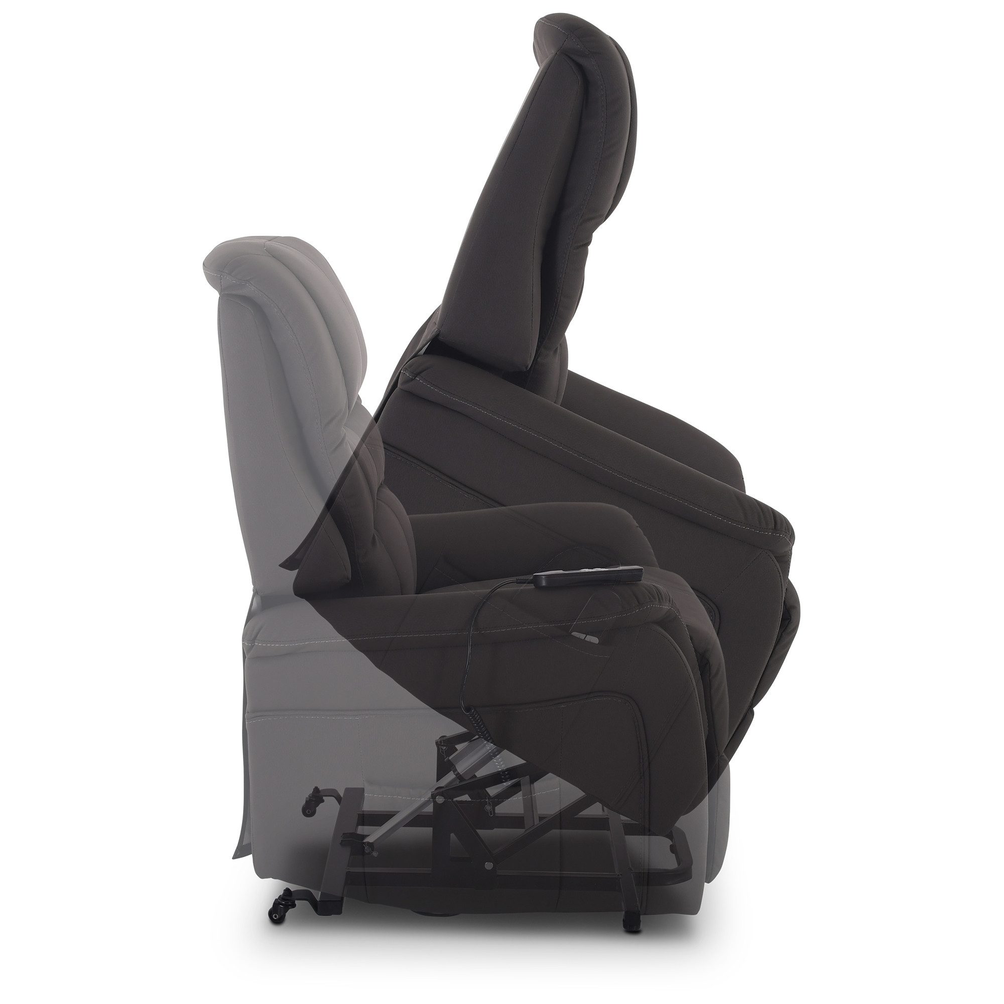 Raburg TV-Sessel Fernsehsessel mit Aufstehhilfe, 120 kg, Relax- & Liegefunktion, Jan, Relaxsessel, elektrisch mit Fernbedienung, 2× Motoren