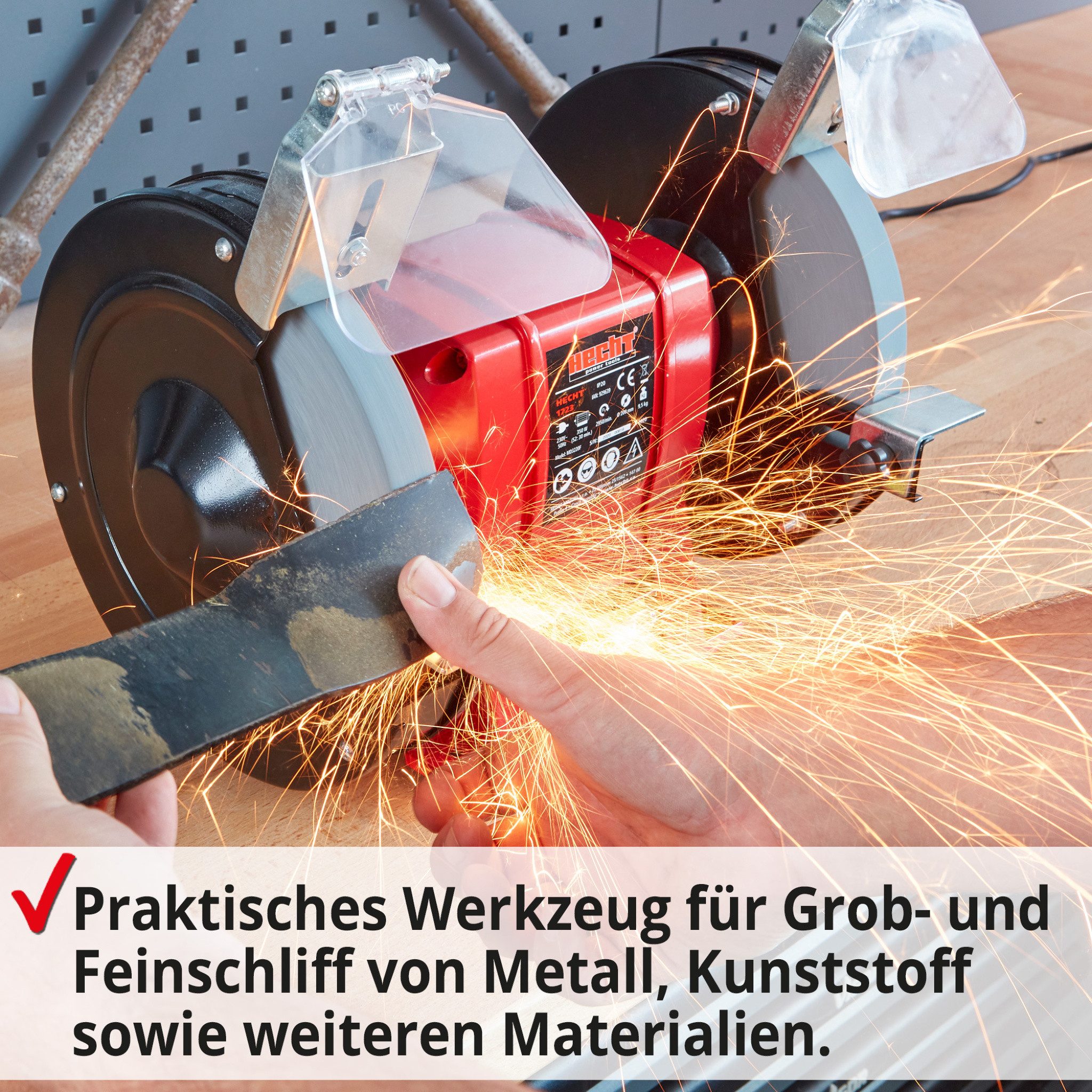 Hecht Doppelschleifer K36 & K60 mit 200 mm Durchmesser, 350W, max. 2950 U/m günstig online kaufen
