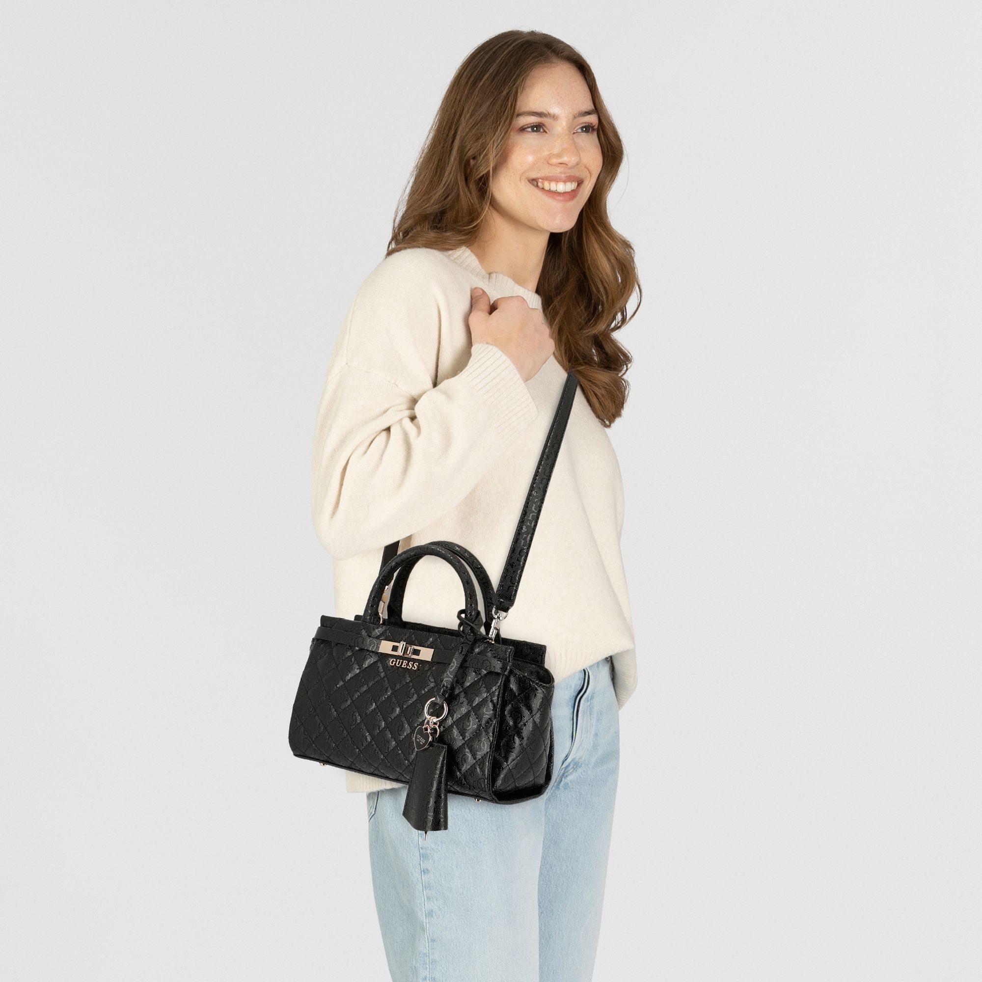 Guess Henkeltasche Idra, Polyurethan günstig online kaufen