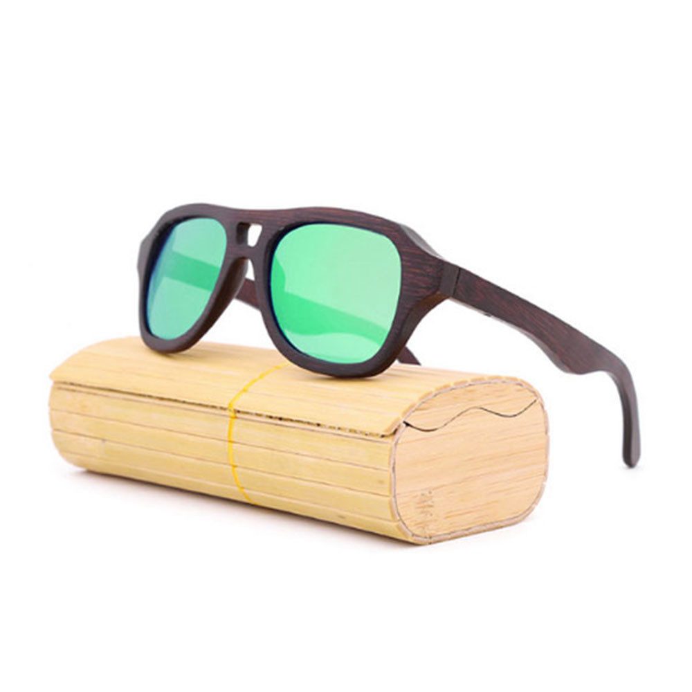 urbandreamz Sonnenbrille Bambus Holz Sonnenbrille Herren Damen polarisiert verspiegelt
