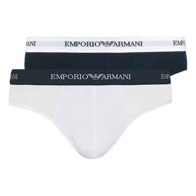 Emporio Armani Slip »Stretch Cotton Brief« (2-St) ohne störende Gesäßnaht