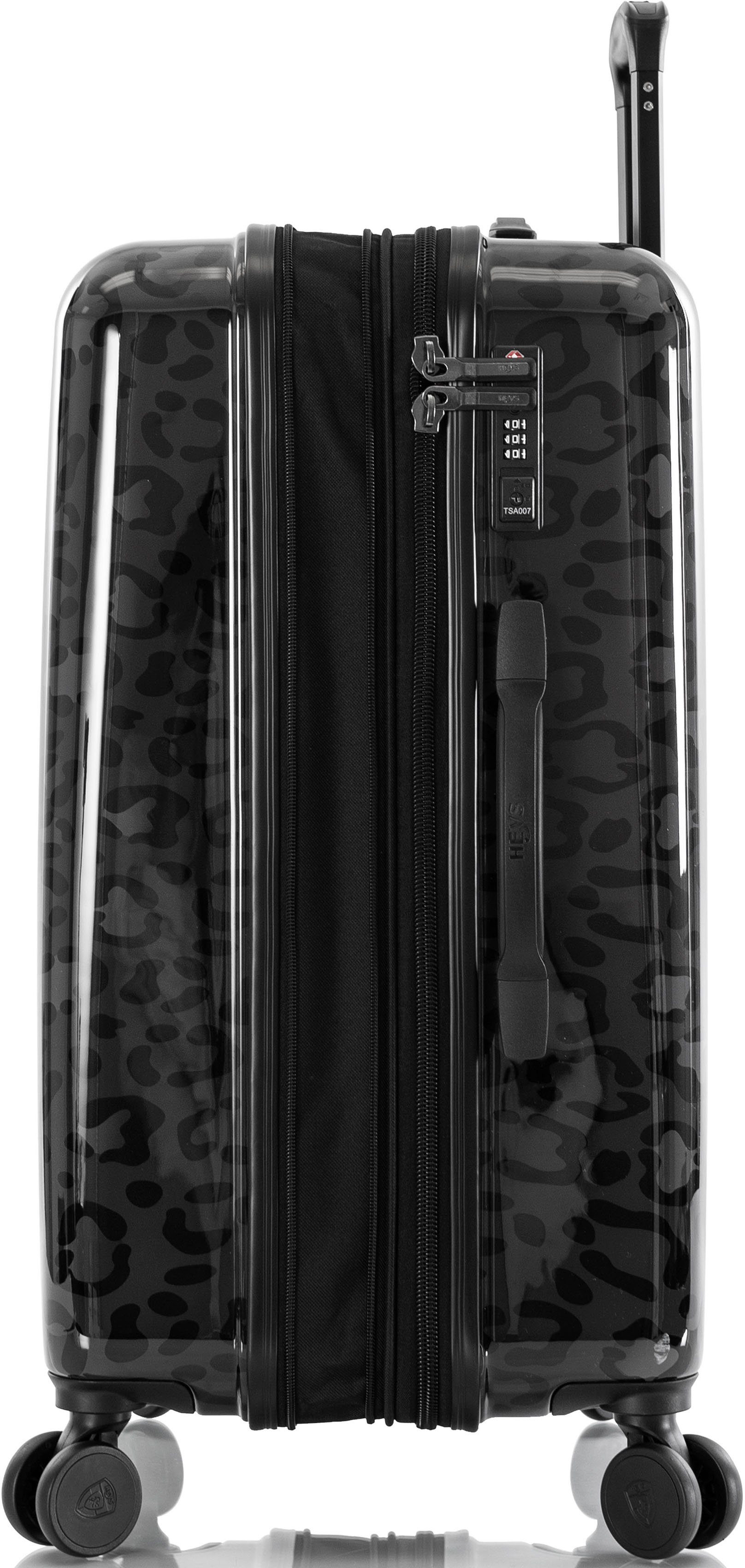 Heys Hartschalen-Trolley Volumenerweiterung 4 mit Rollen, 66 cm, Leopard Black Leopard