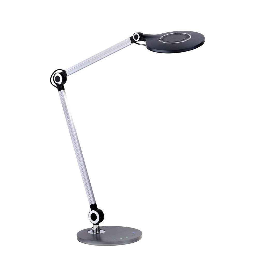 JUST LIGHT Schreibtischlampe, LED-Leuchtmittel fest verbaut, Warmweiß, Neutralweiß, Tageslichtweiß, Schreibtischleuchte LED Gelenkleuchte CCT Touchdimmer verstellbar