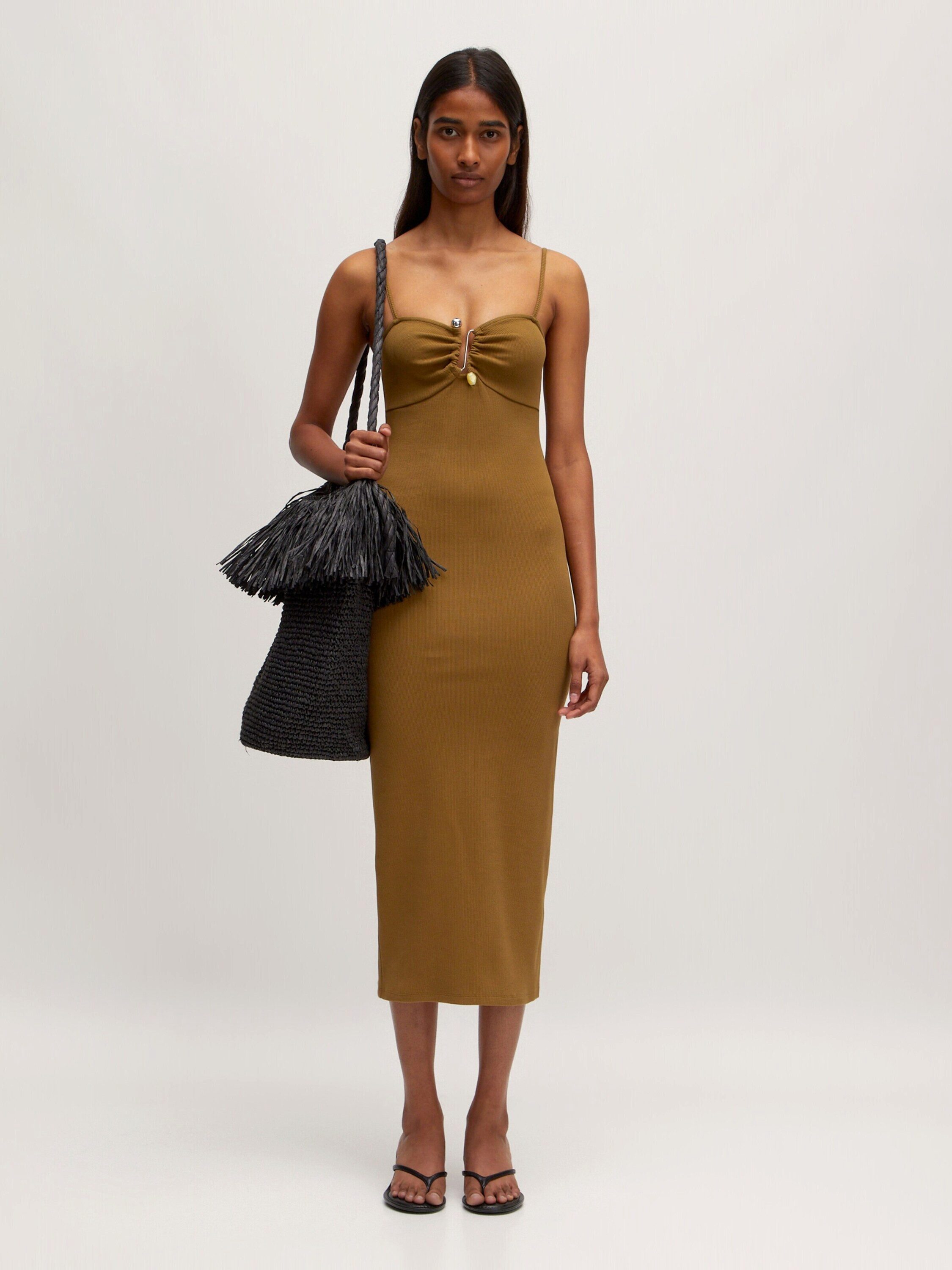 EDITED Midikleid Lilian (1-tlg) Drapiert/gerafft
