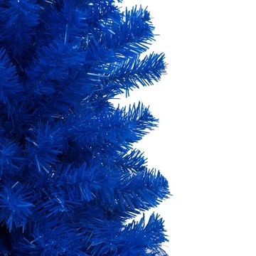 vidaXL Künstlicher Weihnachtsbaum Künstlicher Weihnachtsbaum mit LEDs Kugeln Blau 210cm PVC