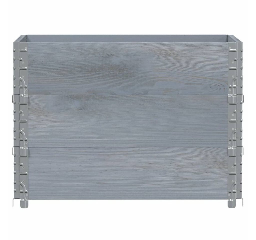 Thumbnail - vidaXL Hochbeet Paletten-Aufsatzrahmen 3 Stk. Grau 80x60 cm Massivholz Kiefer (3 St)