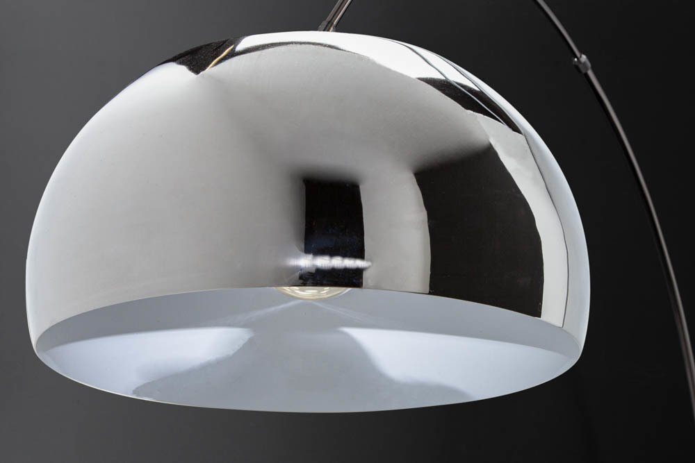 Metall verstellbar Wohnzimmer DEAL · Modern Design Leuchtmittel, 170-210cm · riess-ambiente LOUNGE Bogenlampe ohne · chrom,