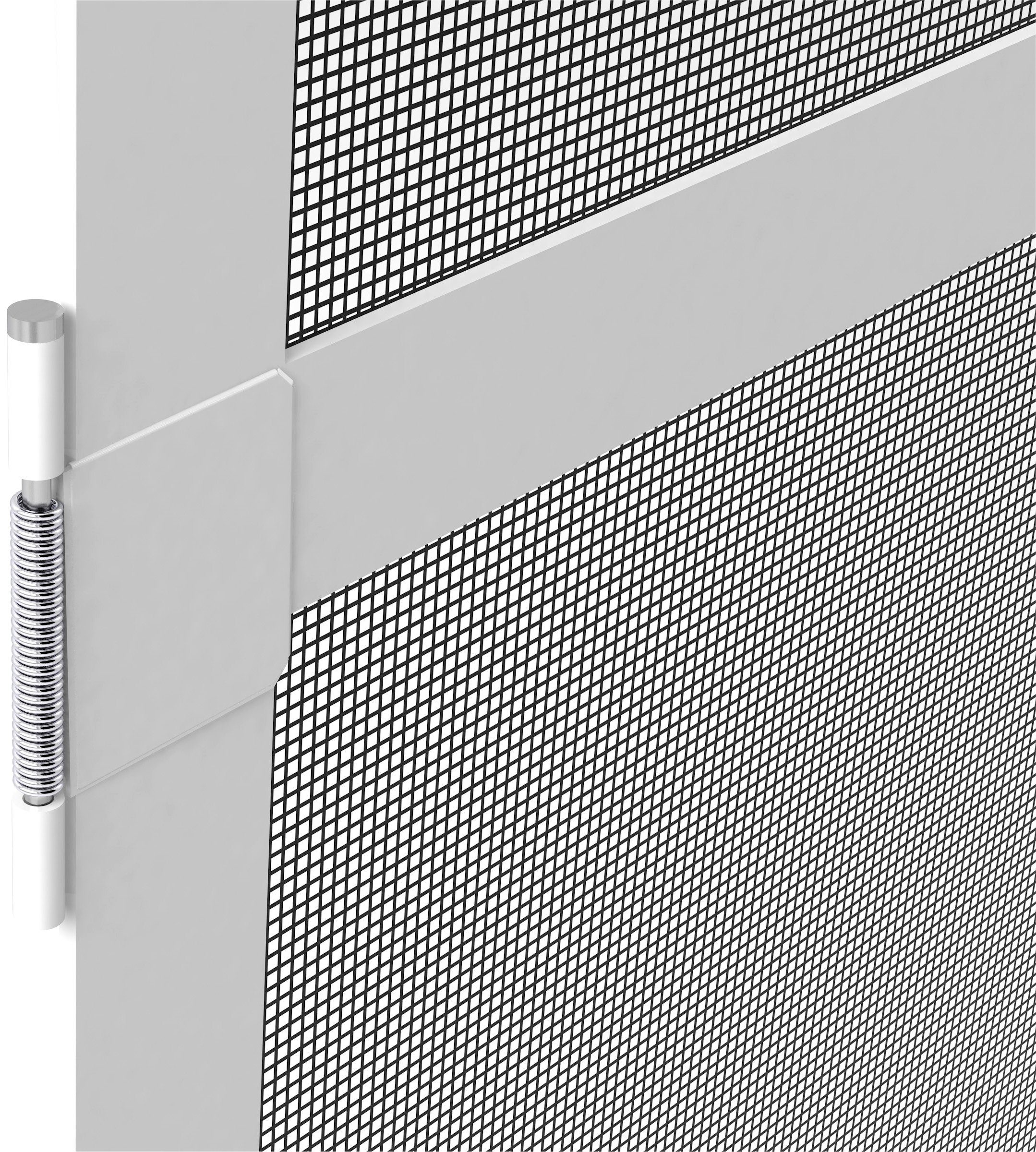 hecht international Insektenschutz-Tür COMPACT, BxH: 100x210 cm, Rahmen: weiß, Gewebe: anthrazit, kürzbar
