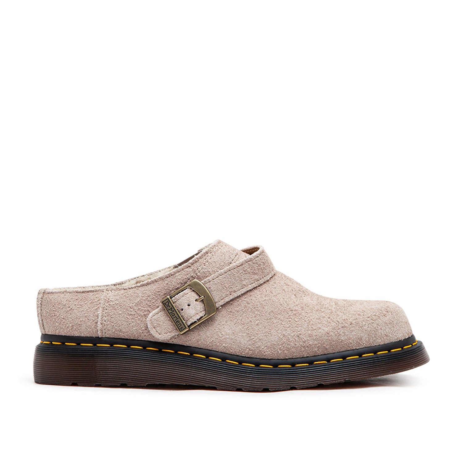 DR. MARTENS Dr. Martens Isham Faux Shearling Lined Suede Mules (Beige) Stiefel