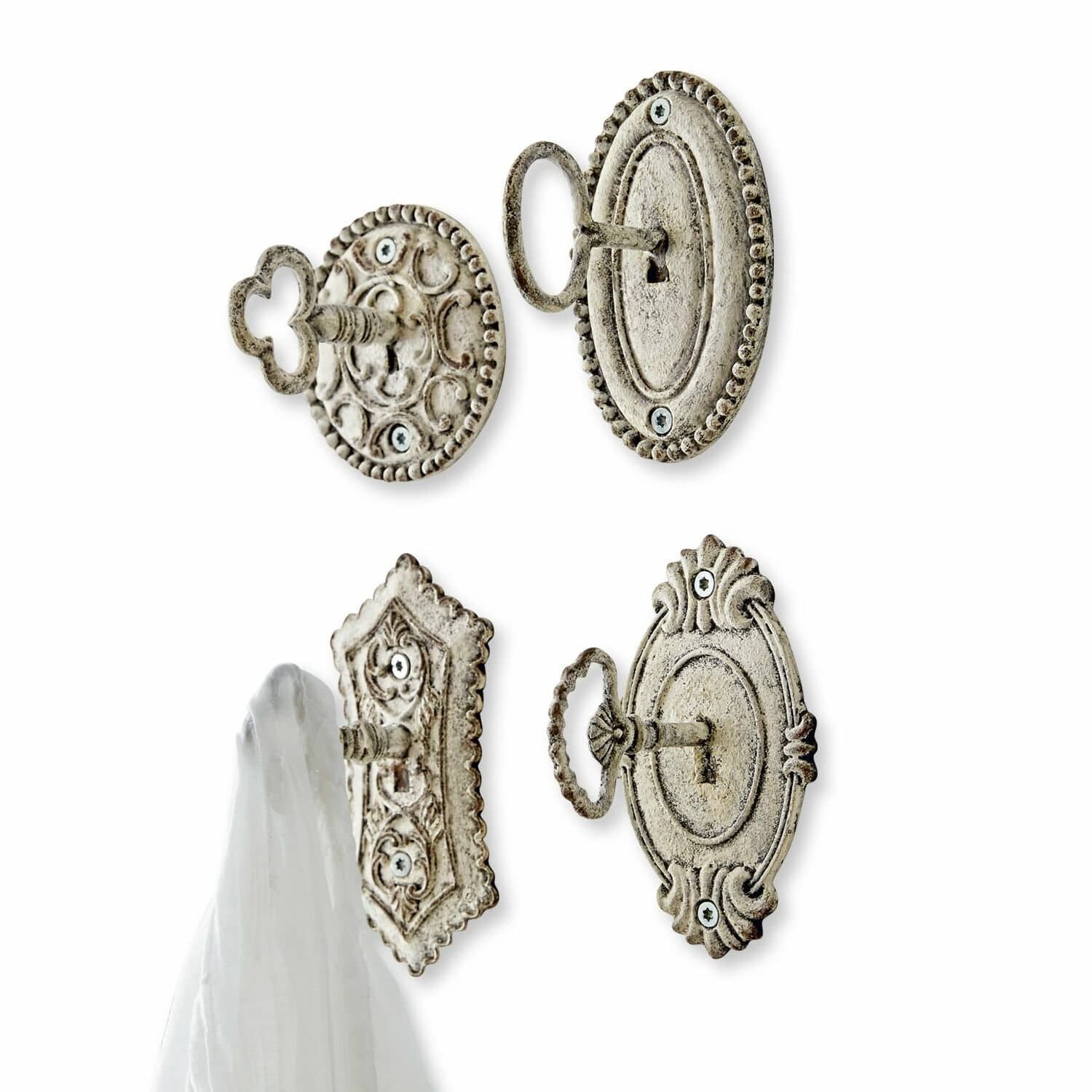 Dekohaken Haken 4er Set Codrington antiksilber