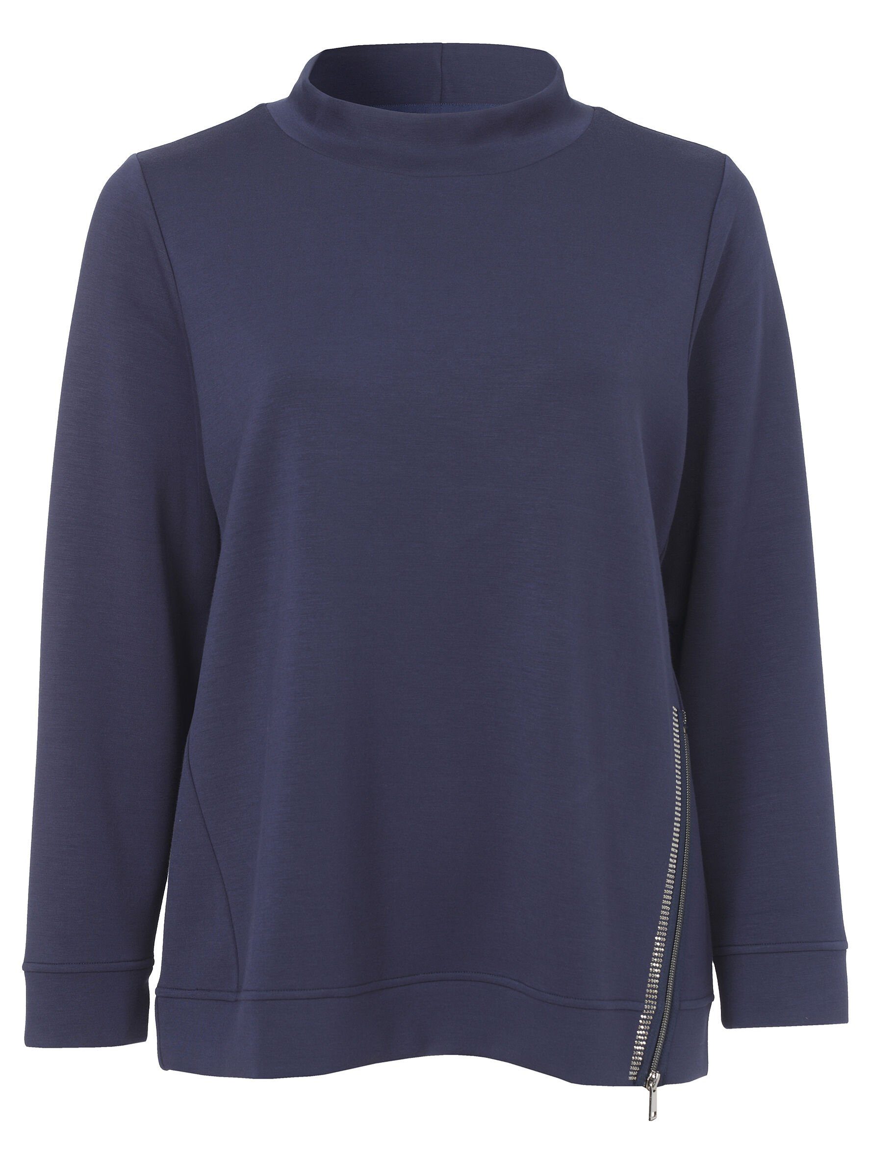 VIA APPIA DUE Sweatshirt Sportives Sweatshirt mit Schmucksteinen indigo