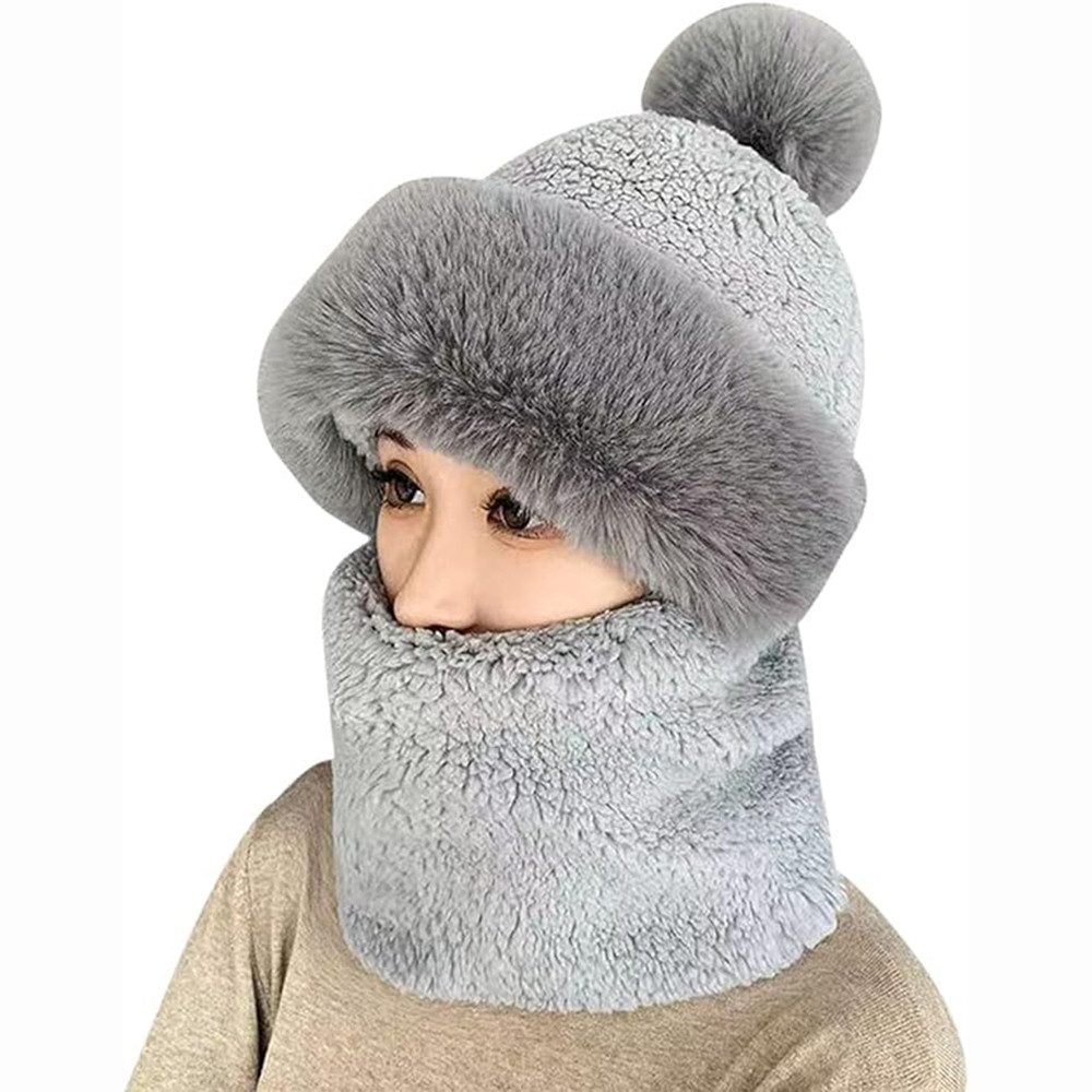 Coonoor Modeschal Damen Winter Winddichter Schal Hut 2 in 1 Frauen Schalmüt günstig online kaufen