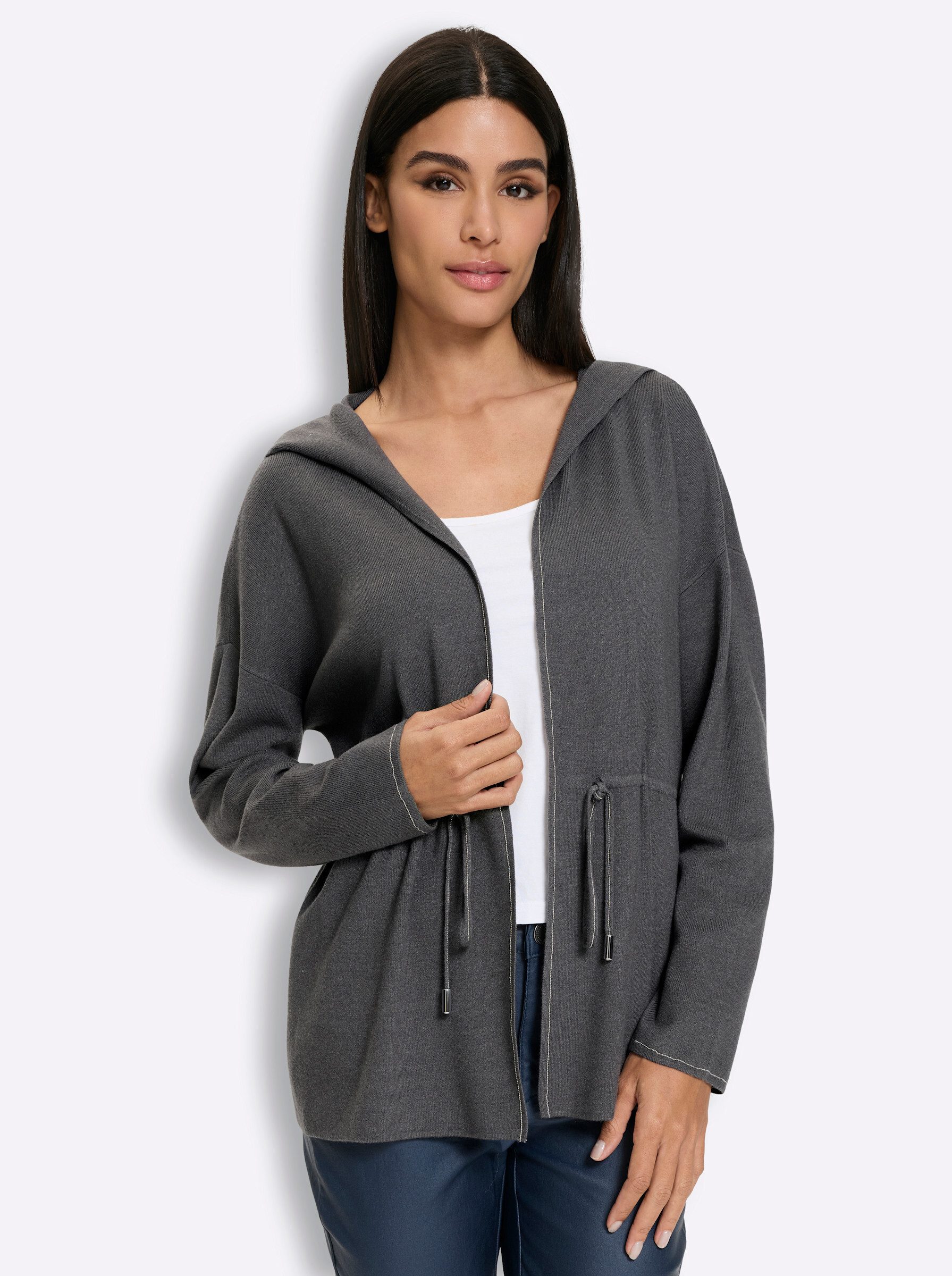 heine Strickjacke Strickjacke Langarm Feinstrick