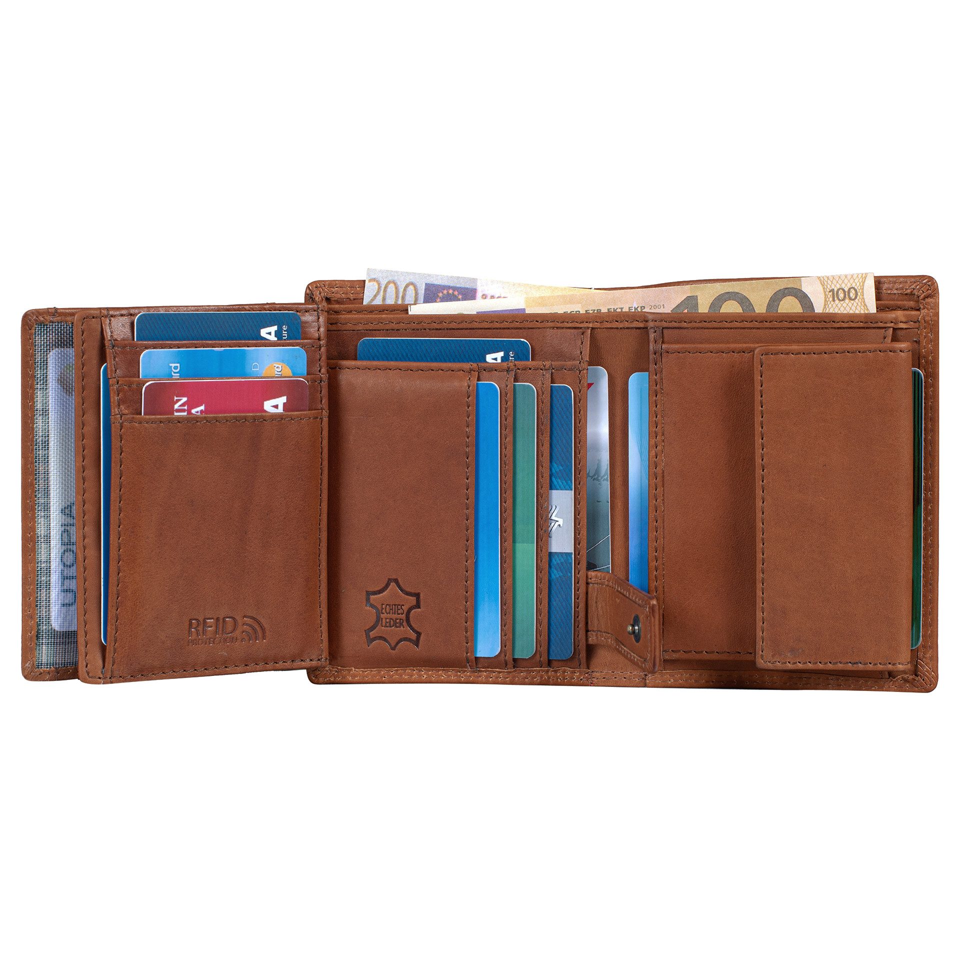 Benthill Geldbörse Herren Echt Leder Portemonnaie RFID Männer Geldbeutel Gr günstig online kaufen