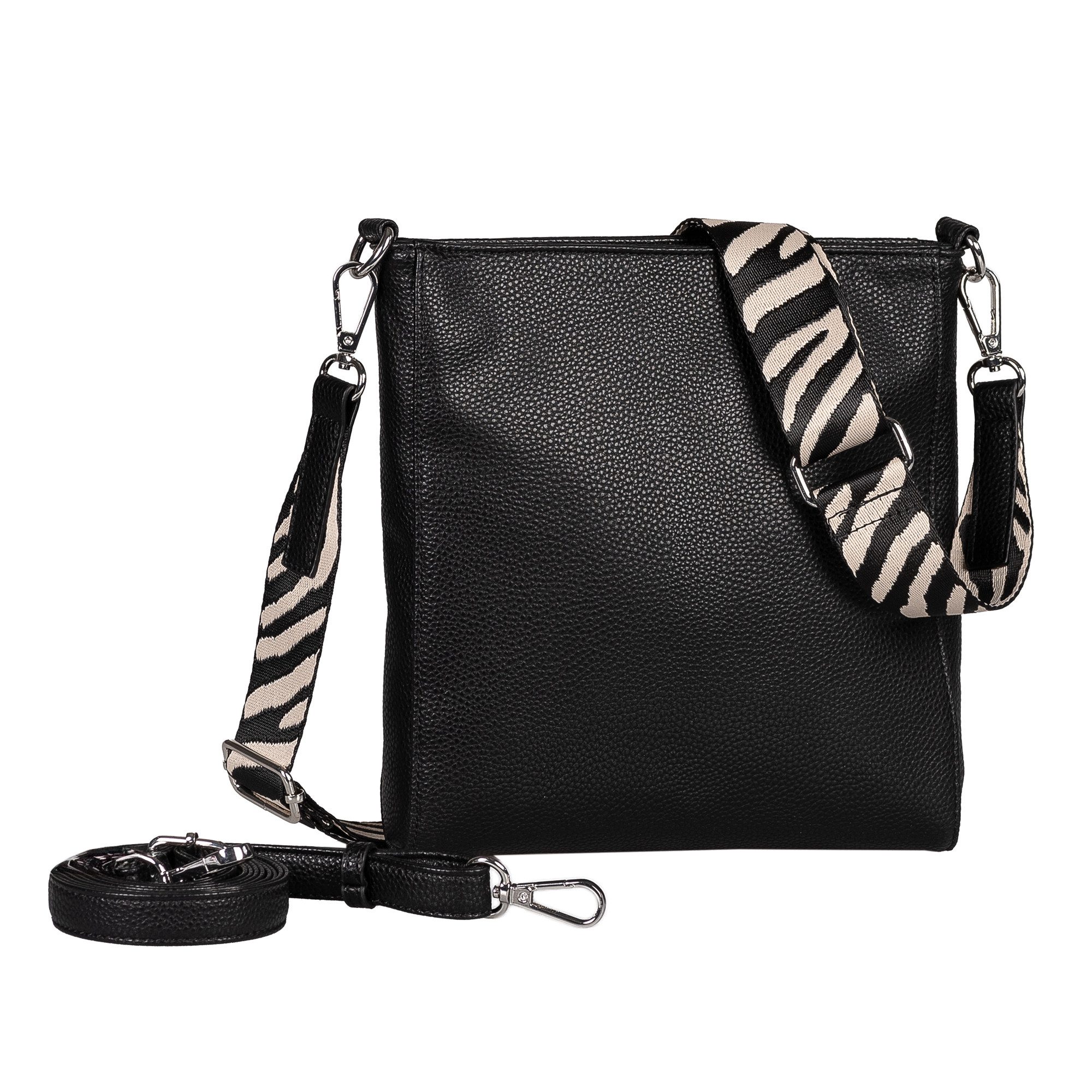 Gabor Umhängetasche Silena (Set, 2 Teile), Damen Schultertasche mit hochwertig, gewebtem Gurtband