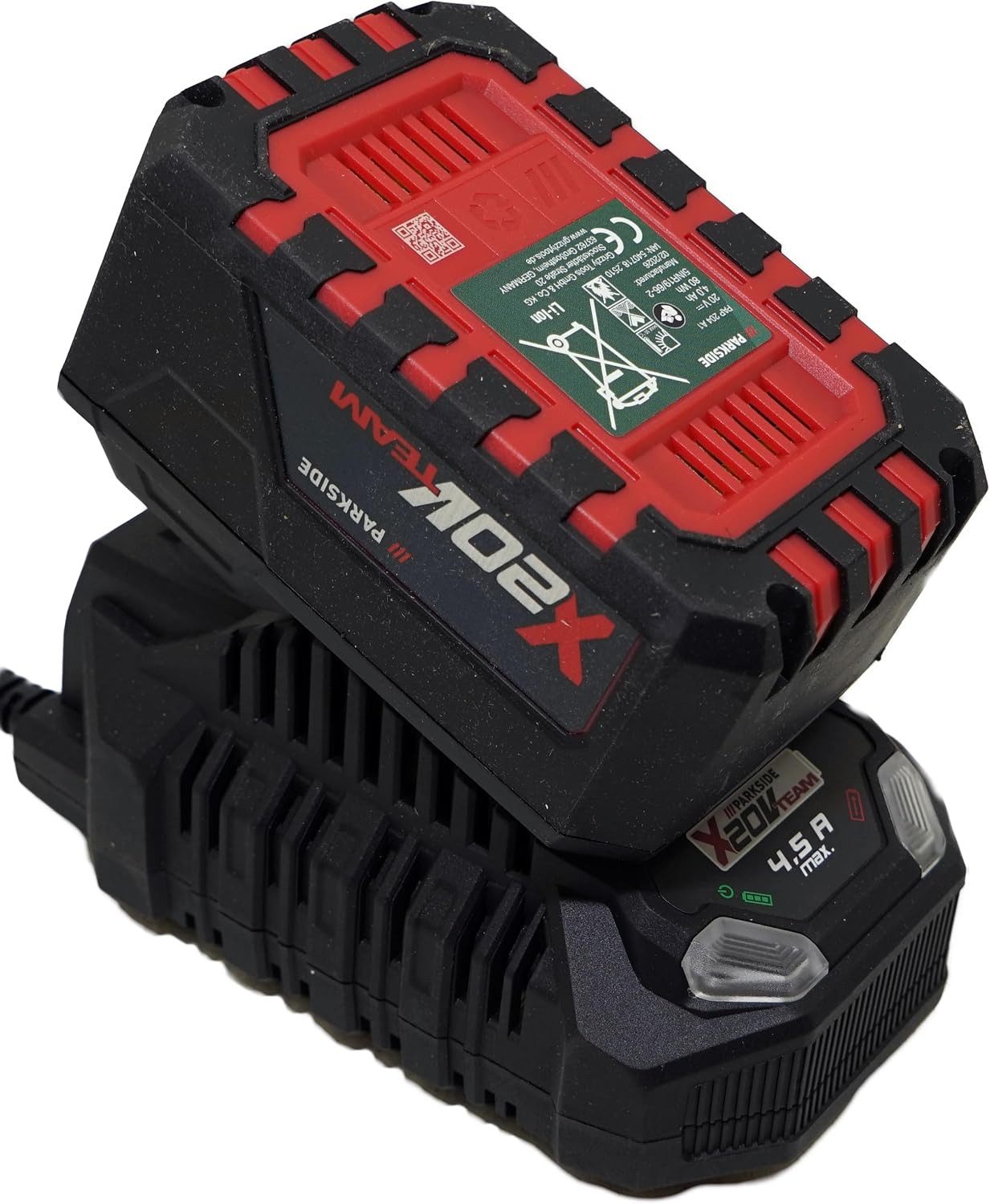 Parkside 1x 20V 4Ah Akku + 1x 20V 4,5A Ladegerät Akkuset Akku-Set (20 V)