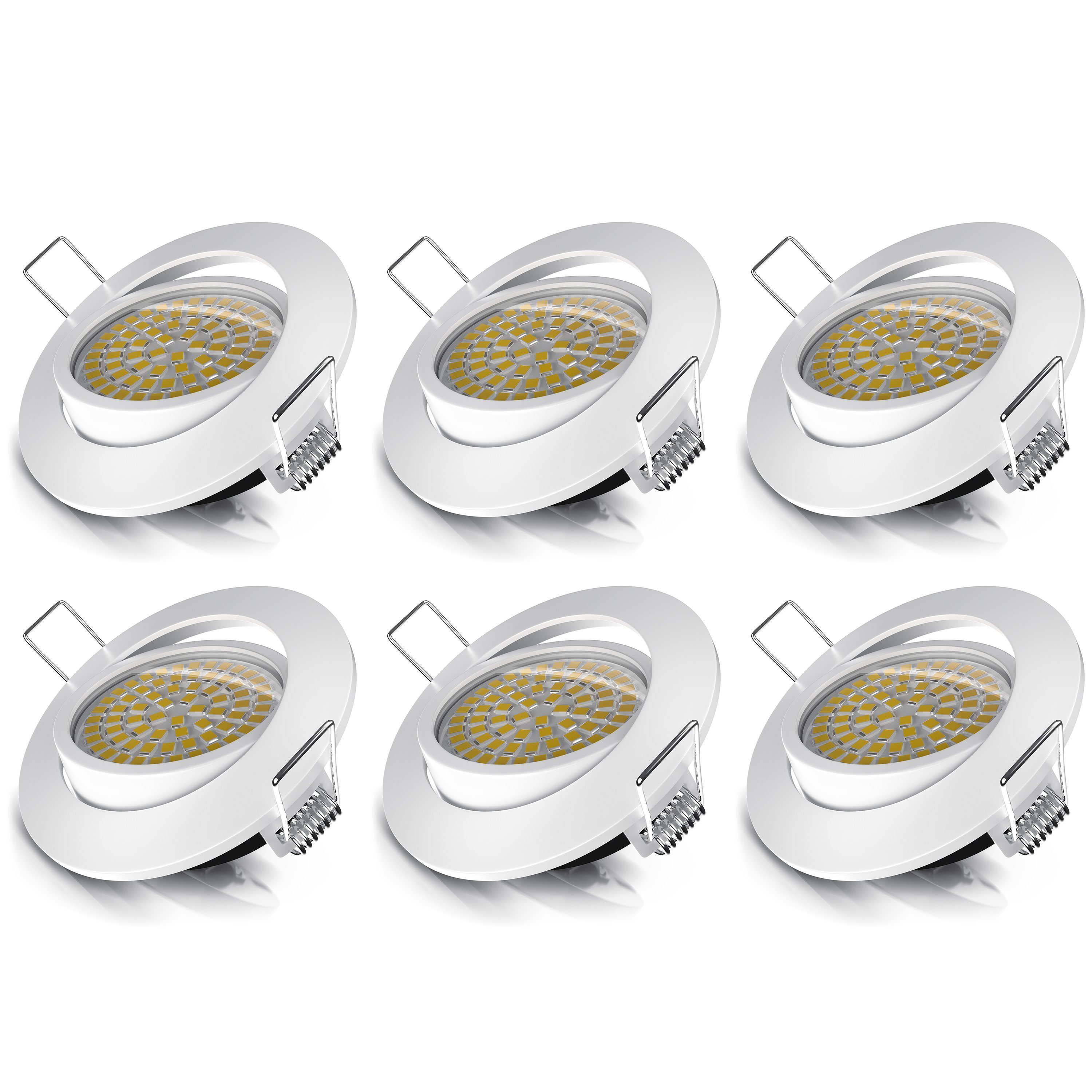 Brandson LED Einbaustrahler Deckenspot schwenkbar, Ultra Flach, Warmweiß 30 günstig online kaufen