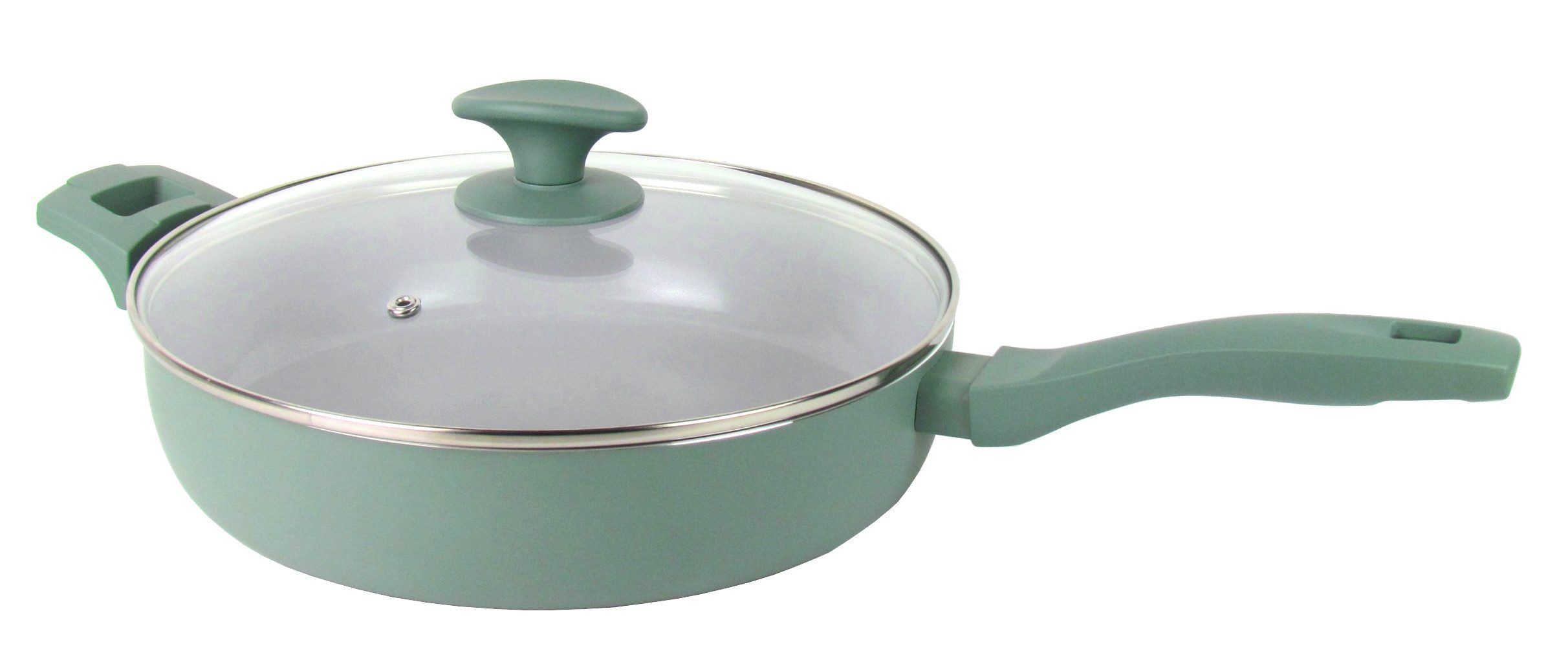 Michelino Schmorpfanne XL inkl. Glasdeckel Ø 28cm, Material: Gehärtete Aluminiumlegierung, für alle Herdarten auch Induktion