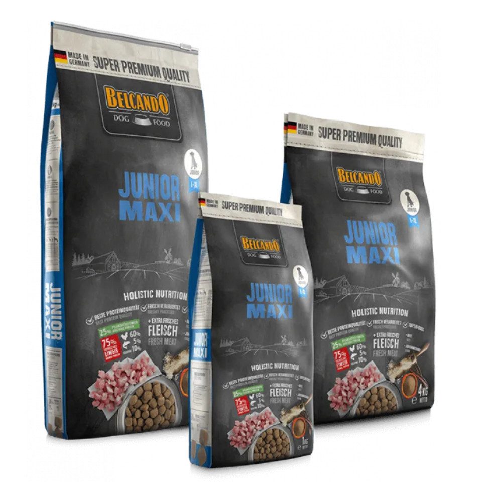 Belcando Junior Maxi - Premium Trockenfutter mit leicht verdaulichem Geflügel, Trockenfutter für: Hunde
