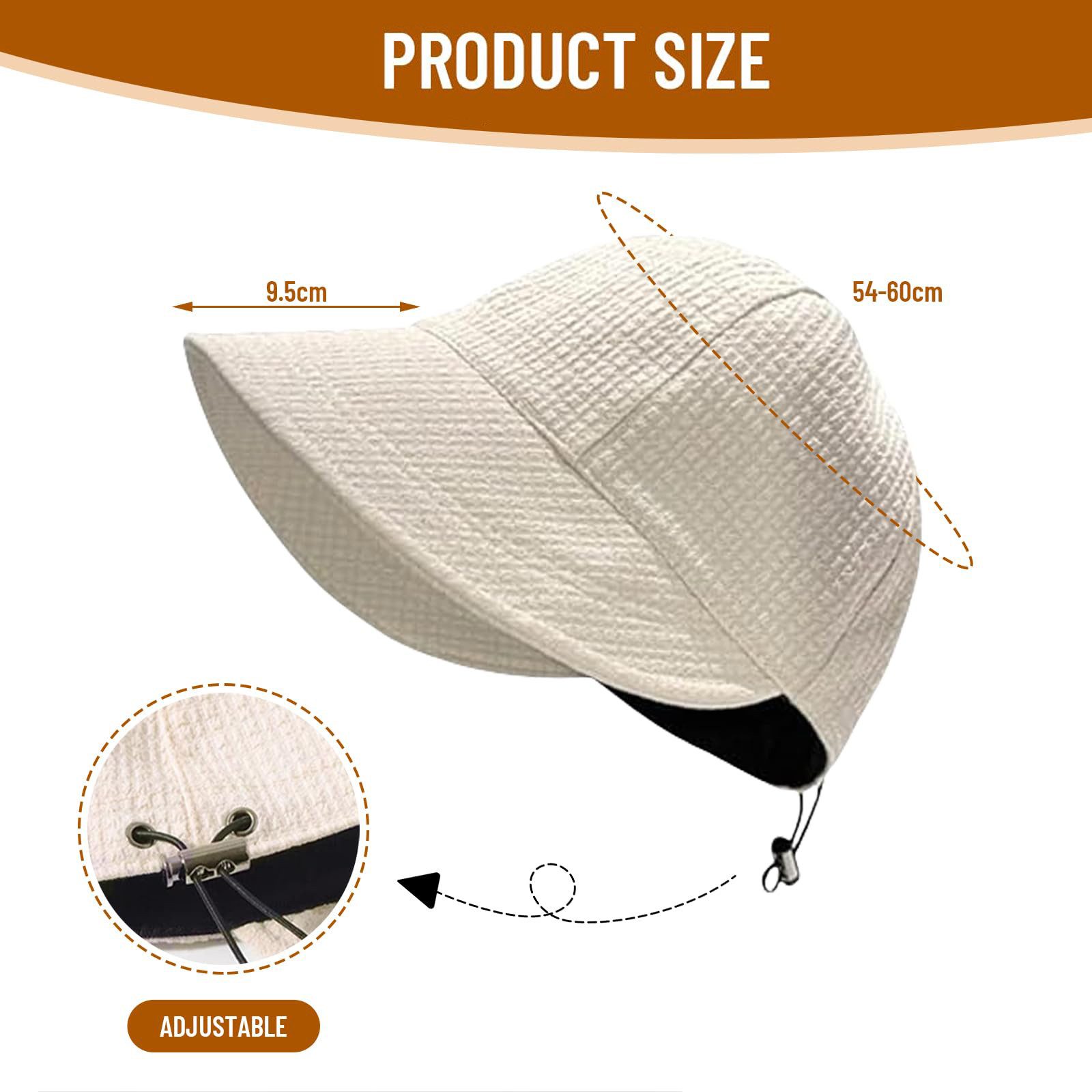 Zaewry Sonnenhut Damen faltbarer Sonnenschutzhut, eitkrempiger Sommer-Strohhut mit UV-Schutz