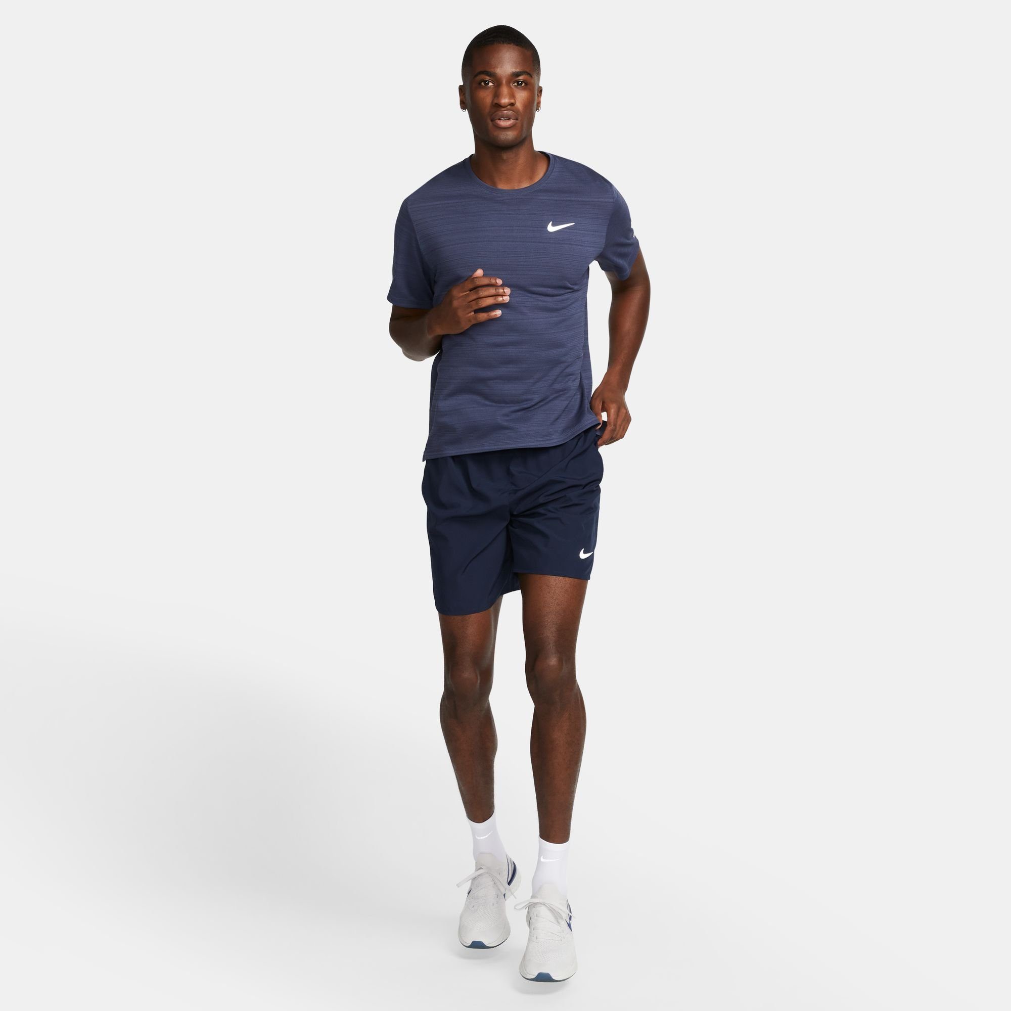 RUNNING UNLINED DRI-FIT Nike CHALLENGER SHORTS OBSIDIAN/OBSIDIAN/BLACK/REFLECTIVE Laufshorts SILV MEN'S