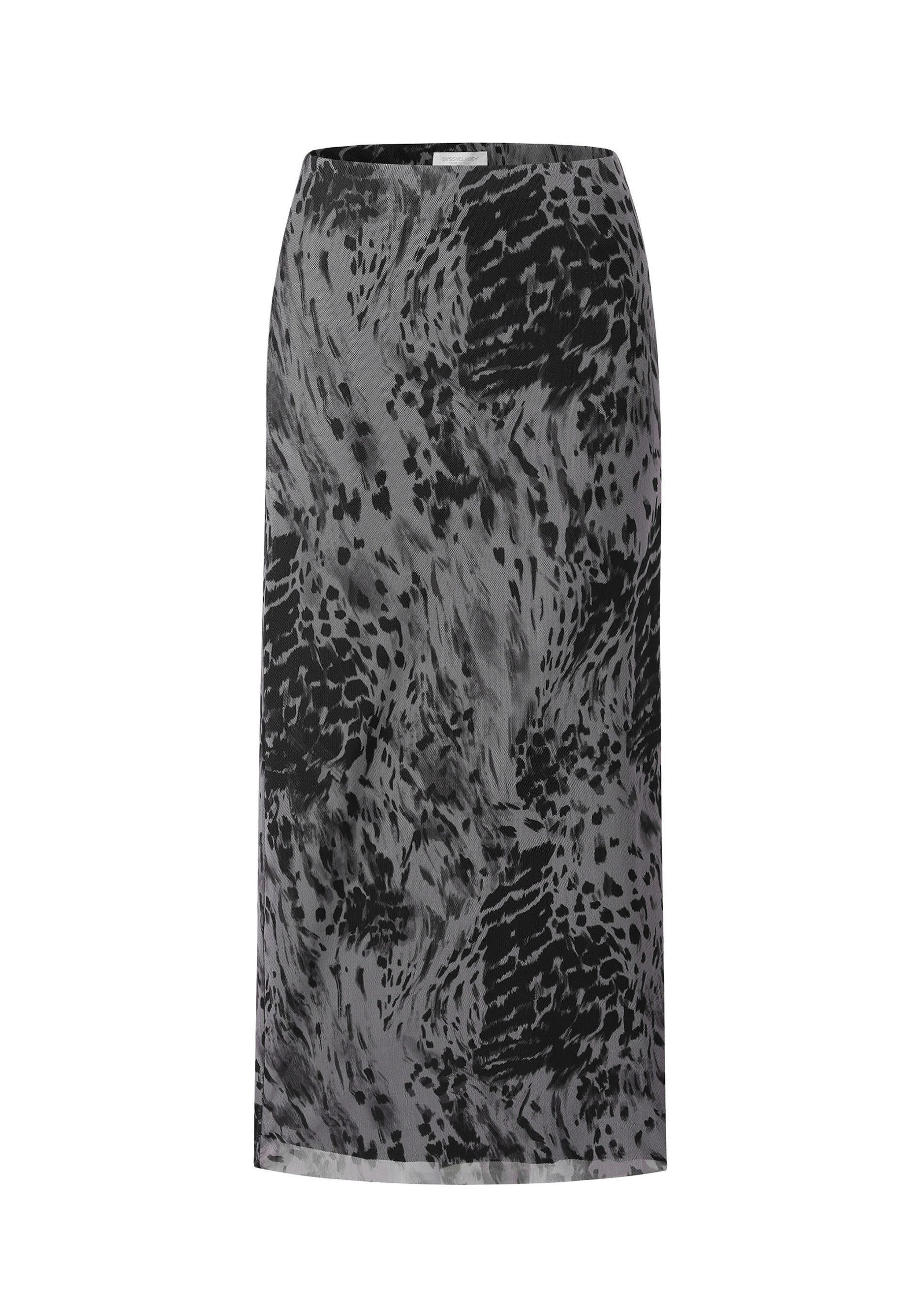 SASSYCLASSY Midirock Midi Rock Damen lang mit halbtransparentem Mesh Fließe günstig online kaufen