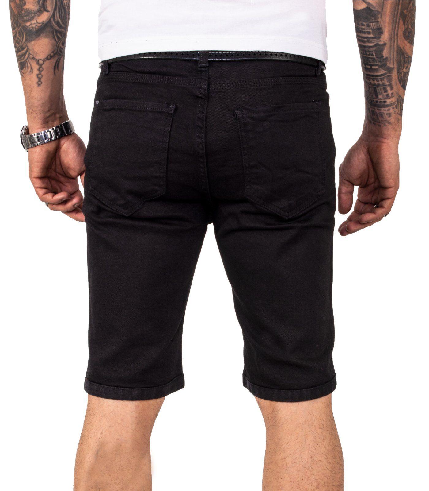 Rock Creek Jeansshorts Herren Shorts Denim Schwarz RC-2209