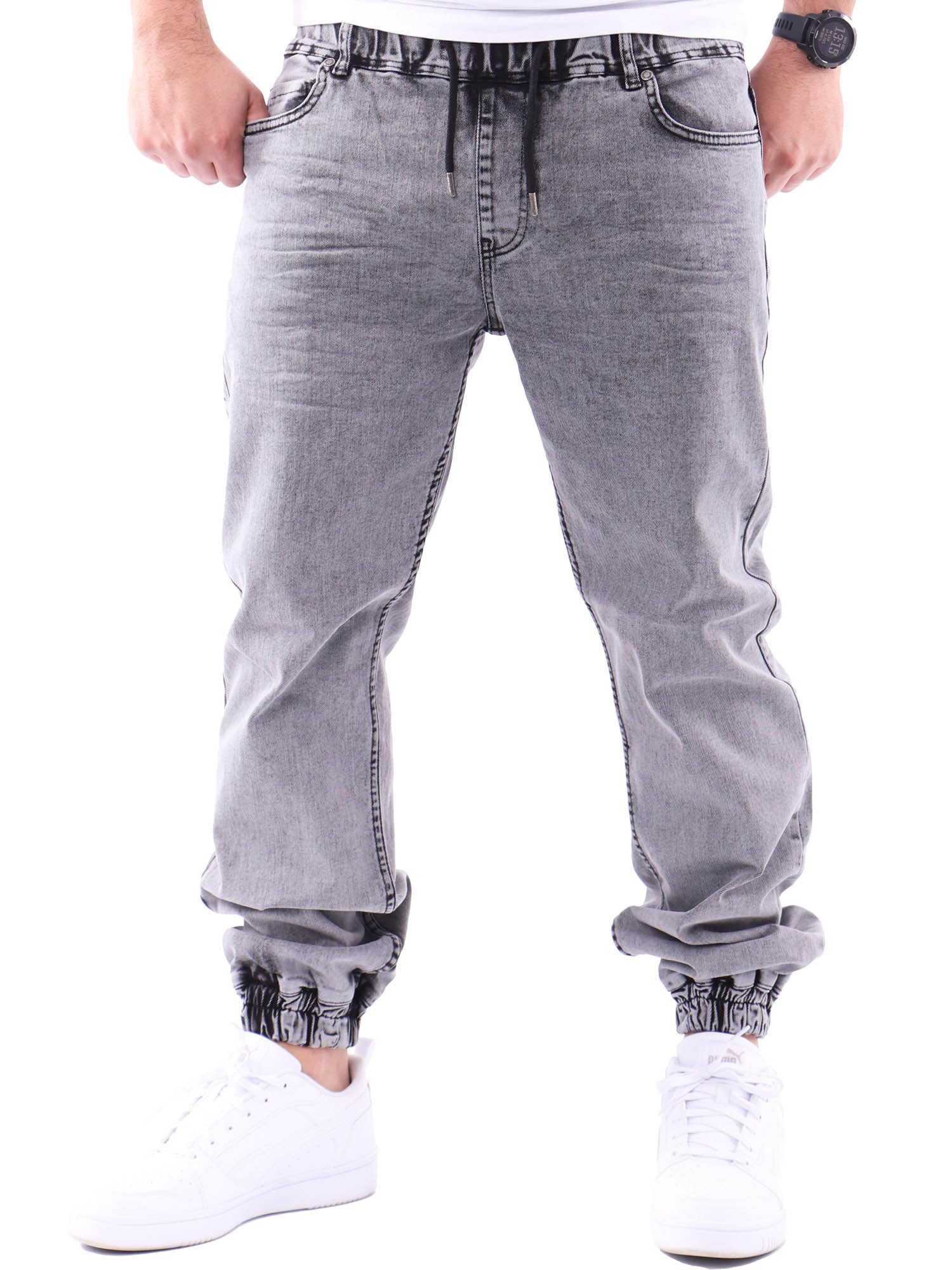 Reslad Stretch-Jeans Reslad Used Look Jeans-Herren Slim Fit Jogging-Hose RS-2073 Stretch Jogging-Denim Schlupfhose