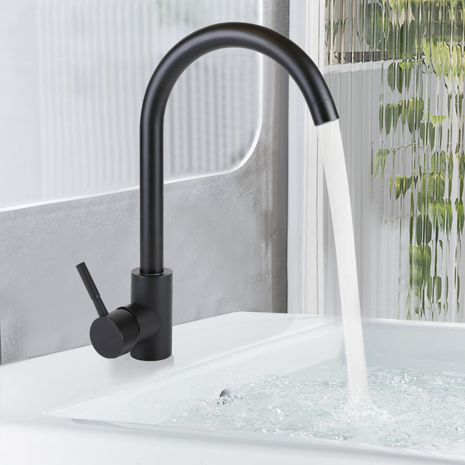 Nettlife Küchenarmatur Hochdruck Armatur küche Edelstahl 360°Schwenkbar Spü günstig online kaufen