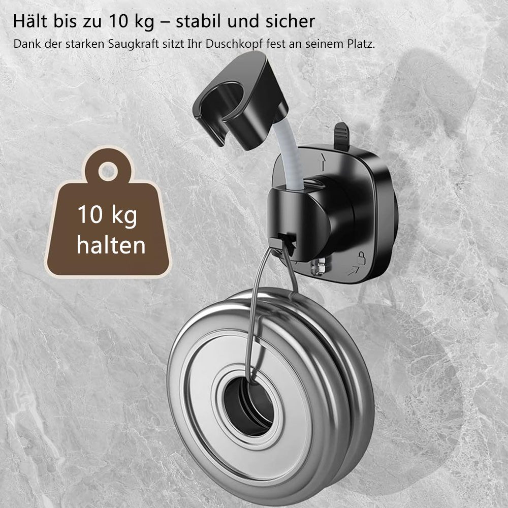 AFKSMILE Brausehalter 360° Drehbar Duschkopfhalterung mit Saugnapf, Duschbrause Halterung – Bild 3 von 5