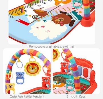 Kadii Baby Gym Spieldecke mit Musik und Lichtern Spielmatte mit weichem Spielbogen