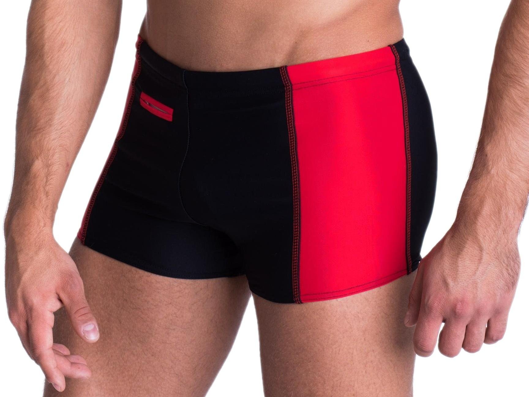 Aquarti Badepants Aquarti Herren Badehose mit Reißverschlusstasche Badeshor günstig online kaufen