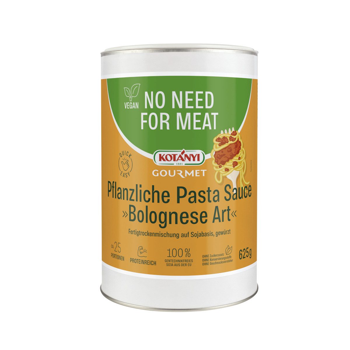 KOTANYI Gewürz, Kotanyi No need for meat Pflanzliche Pasta Sauce Bolognese Art 625g