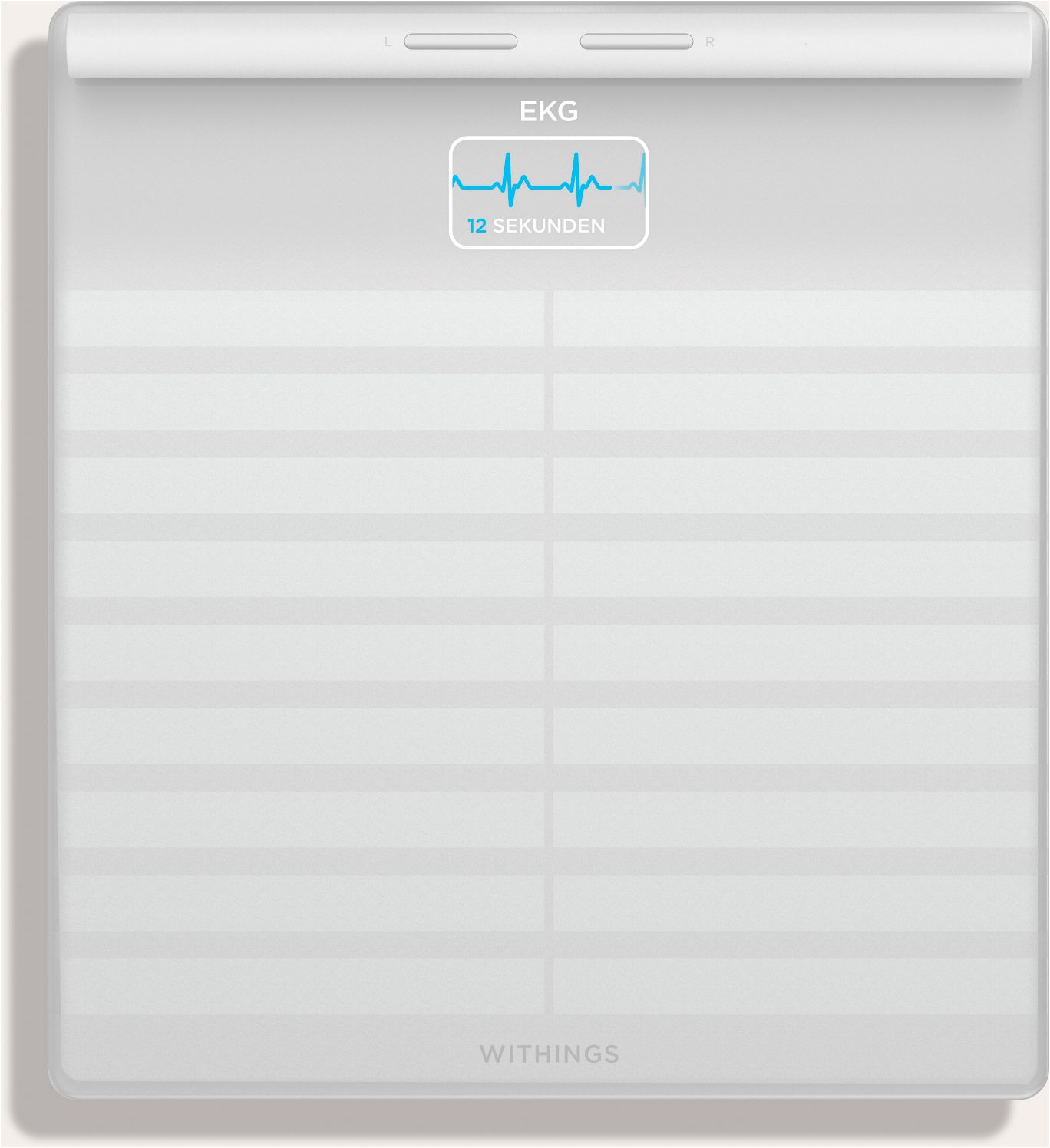 Withings Personenwaage Body Scan, mit integriertem 6-Kanal-Elektrokardiogramm (EKG)