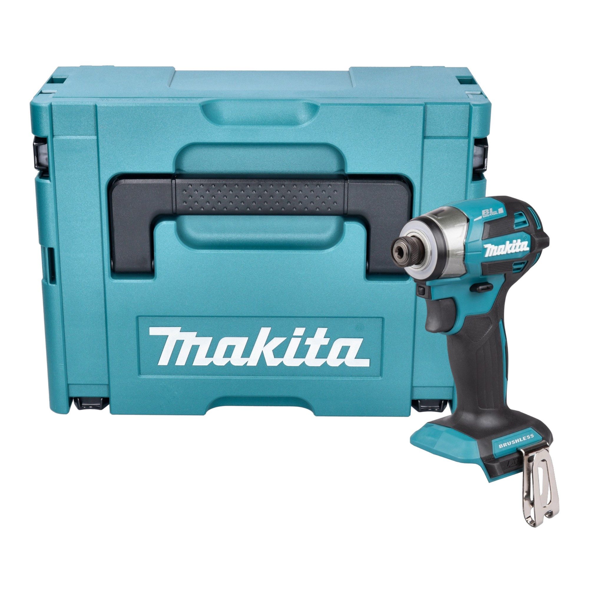Makita Akku-Schlagschrauber DTD 173 ZJ 18 V 180 Nm 1/4“ Brushless + Makpac - ohne Akku, ohne Lader