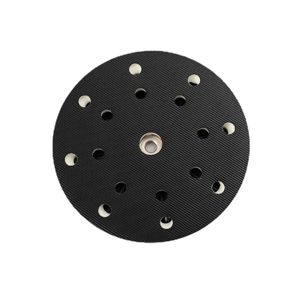 Trade-Shop Schleifteller passend für Makita BO6050, BO6050J ersetzt 197315-5, 197314-7, ø 150.00 mm, 1-St., Aufnahme: M8 / Härtegrad: hart / Anzahl der Löcher: 15