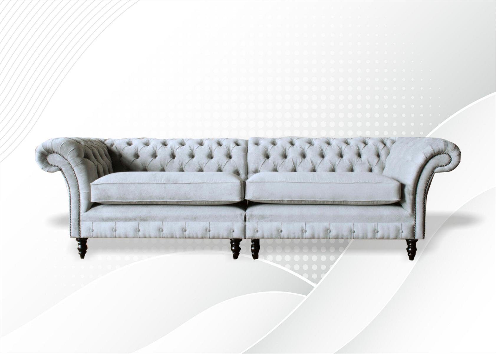 JVmoebel Chesterfield-Sofa, Sofa Couch Stoff Polster Sofas Couchen Wohnzimmer Design 4 Sitzer | Chesterfield-Sofas