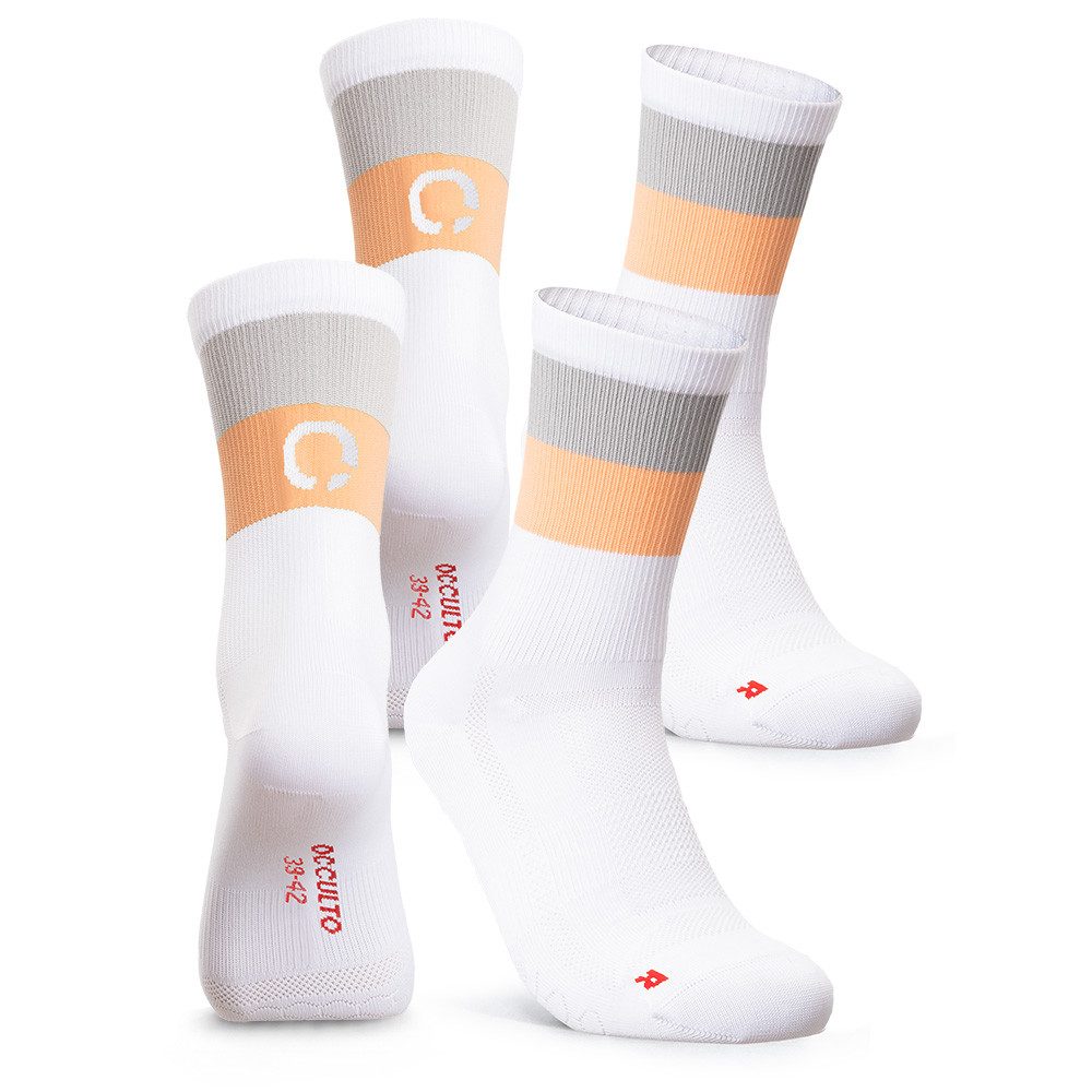 OCCULTO Sportsocken Herren & Damen Rennradsocken 2er Pack (Modell: Eddy) (2-Paar)