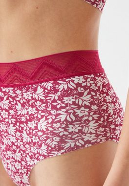 Cottonhill Bikinislip Hoch-Taille Laserschnitt Nahtlos Bikini Panty: Gemustertes Design