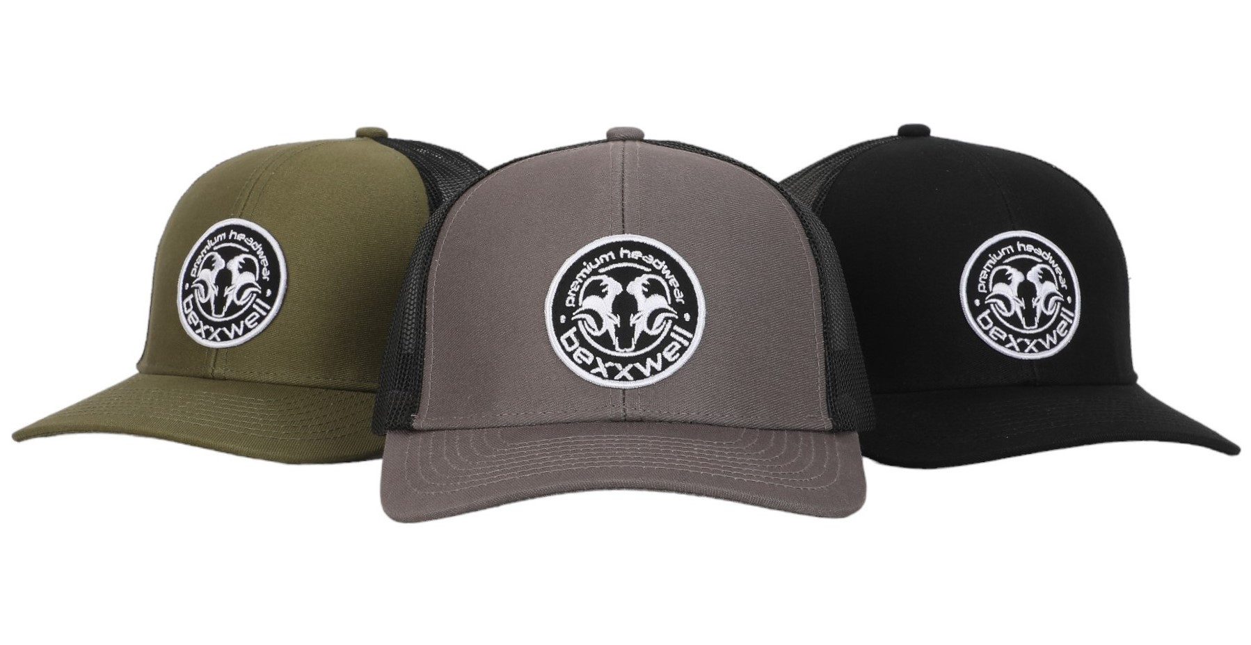 Bexxwell Trucker Cap mit Logo-Patch (optimale Passform, Unisex, Baseball Cap)