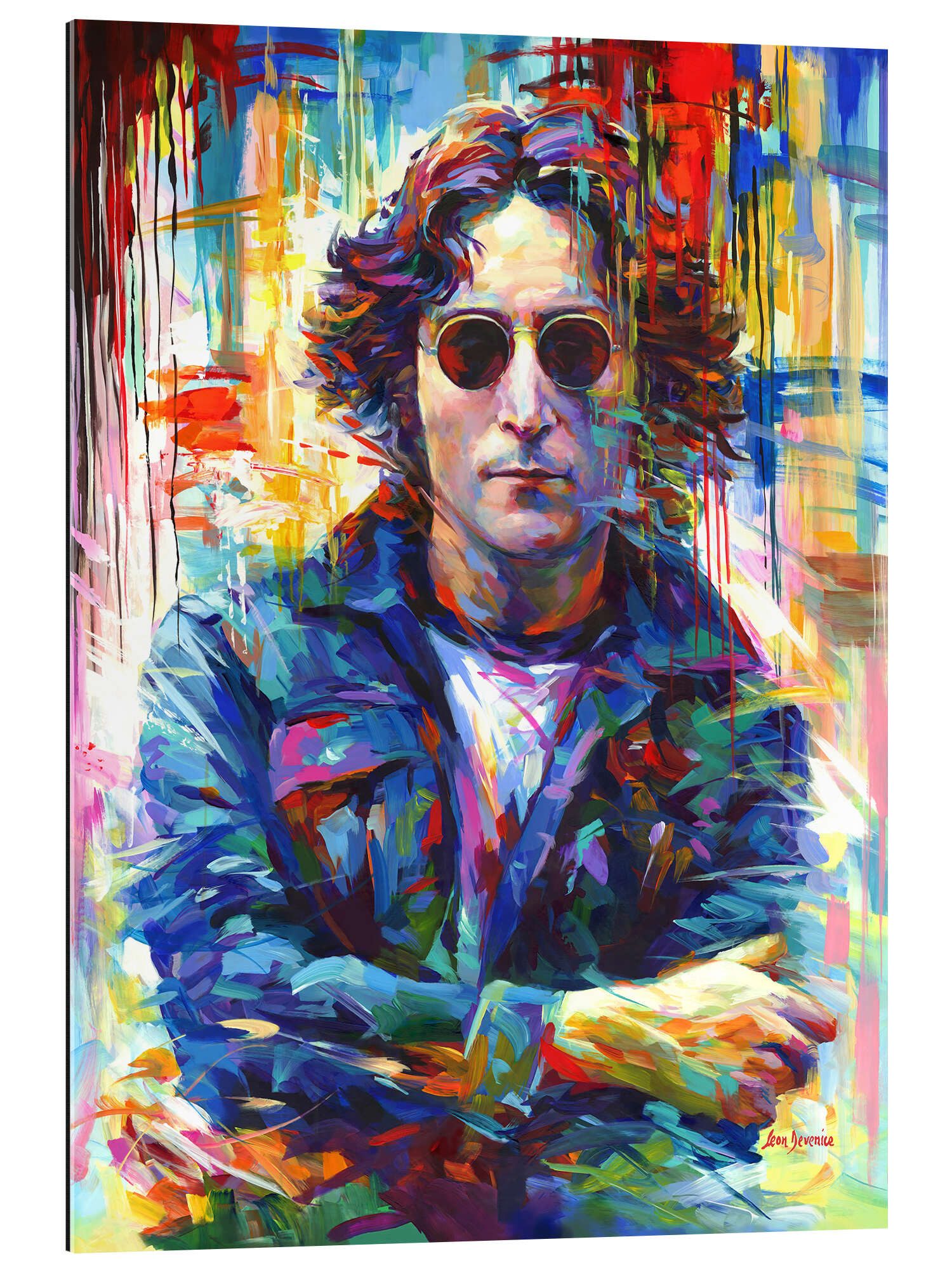 Posterlounge XXL-Wandbild Leon Devenice, John Lennon, Modern Illustration