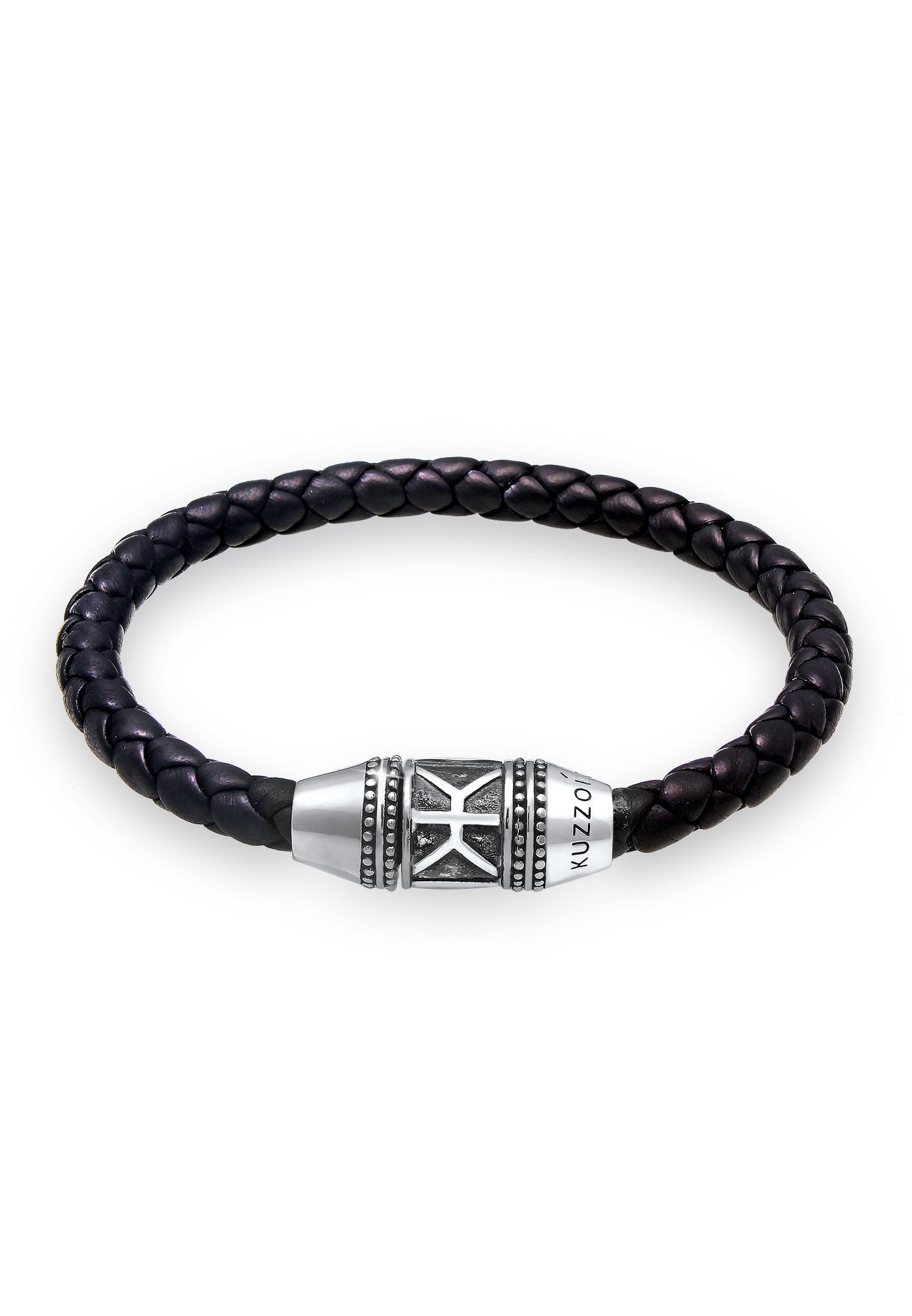 Kuzzoi Armband Herren Leder Logo Magnet-Verschluß günstig online kaufen