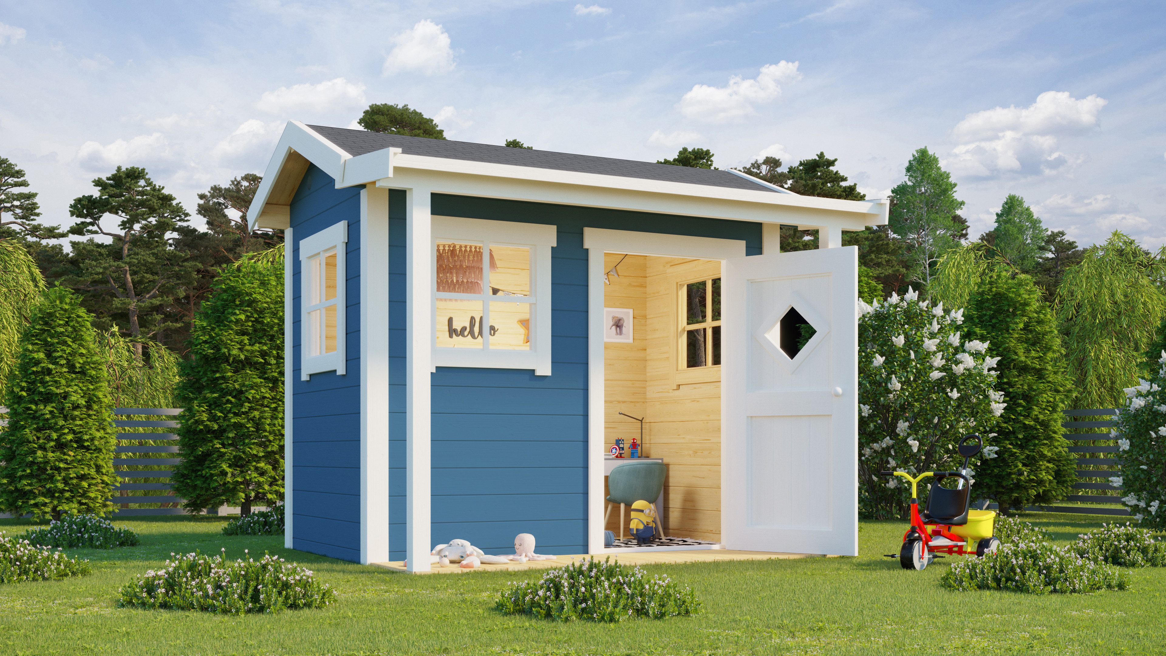 Nordic Holz Spielhaus PINGO, BxTxH: 200x120x188 cm