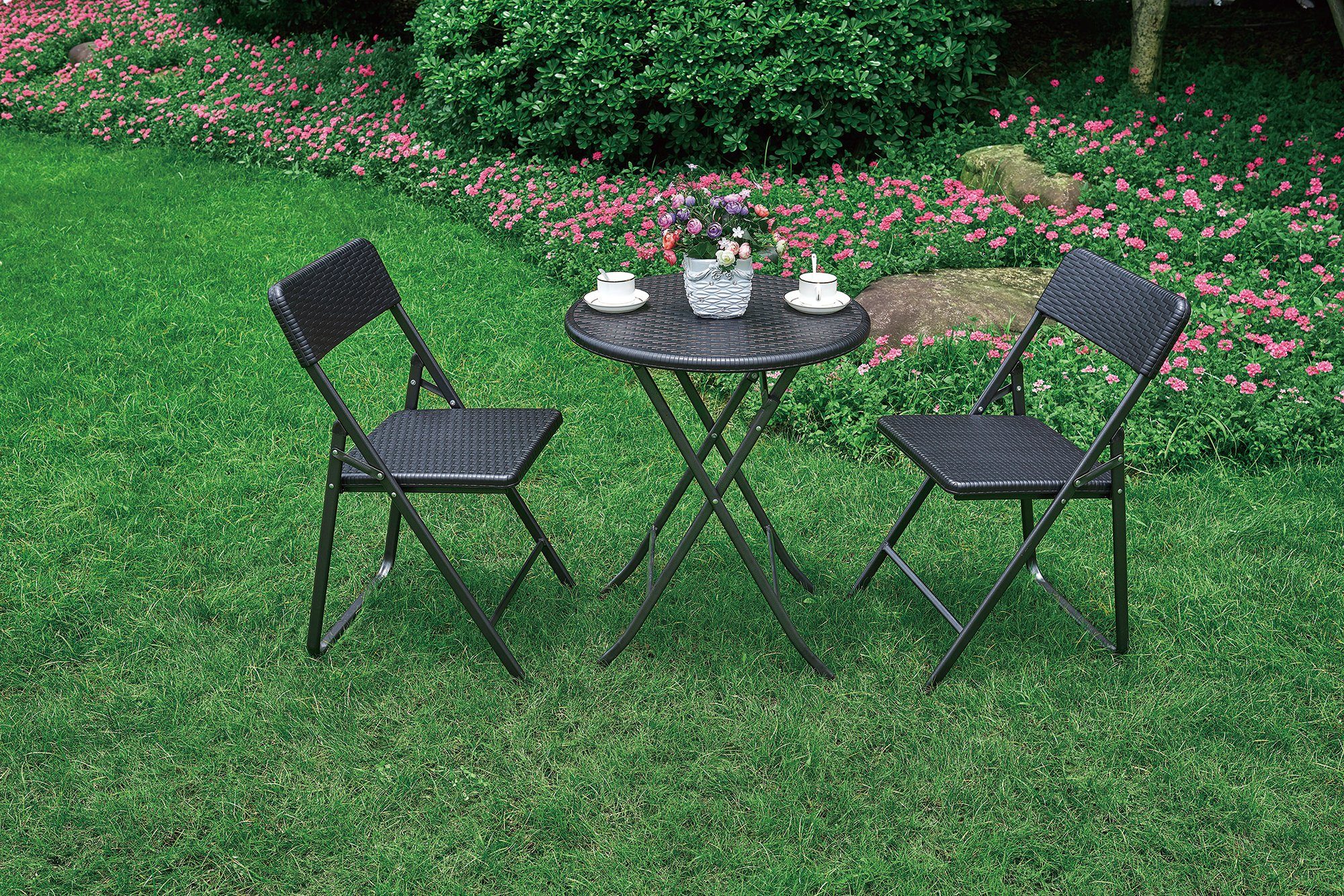 Garden Pleasure Gartenmöbelset »VENTANA«, (Set, 3tlg), mit rundem