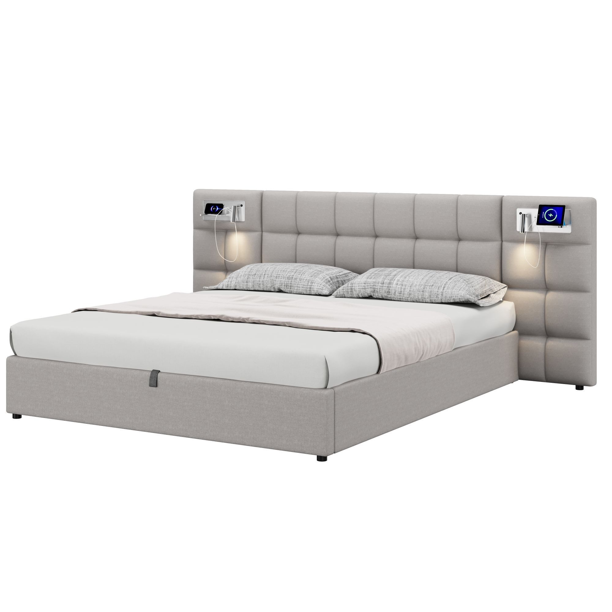 Flieks Polsterbett, Doppelbett 180x200cm mit hydraulischem günstig online kaufen