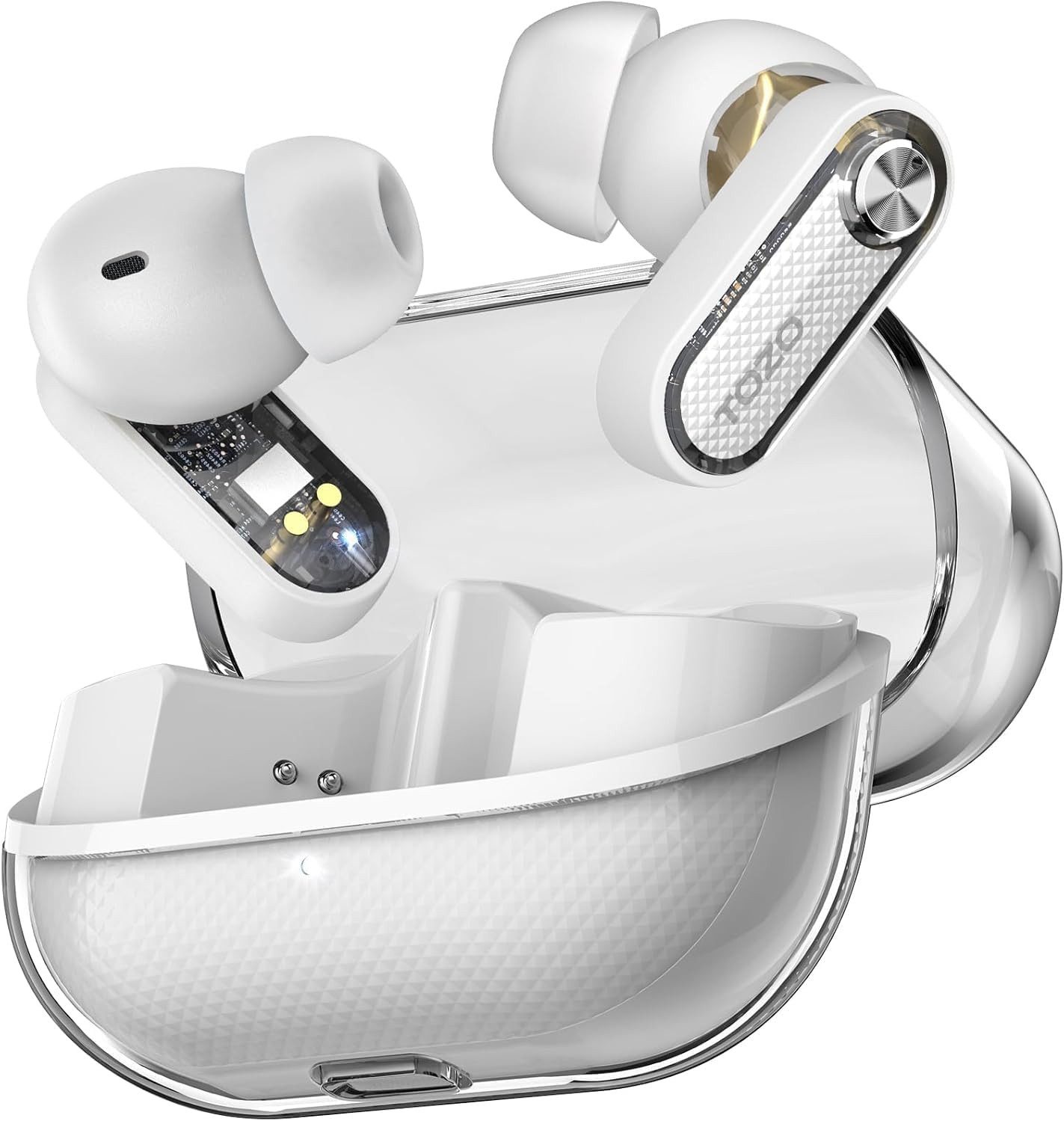 TOZO Bluetooth 5.4 Kopfhörer mit ANC, ENC & 35h Akku In-Ear-Kopfhörer (Mit der langen Akkulaufzeit von bis zu 35 Stunden bleiben Sie den ganzen Tag verbunden ohne ständiges Aufladen., Kabellose Noise Cancelling Kopfhörer mit App, IPX5 & starkem Sound)