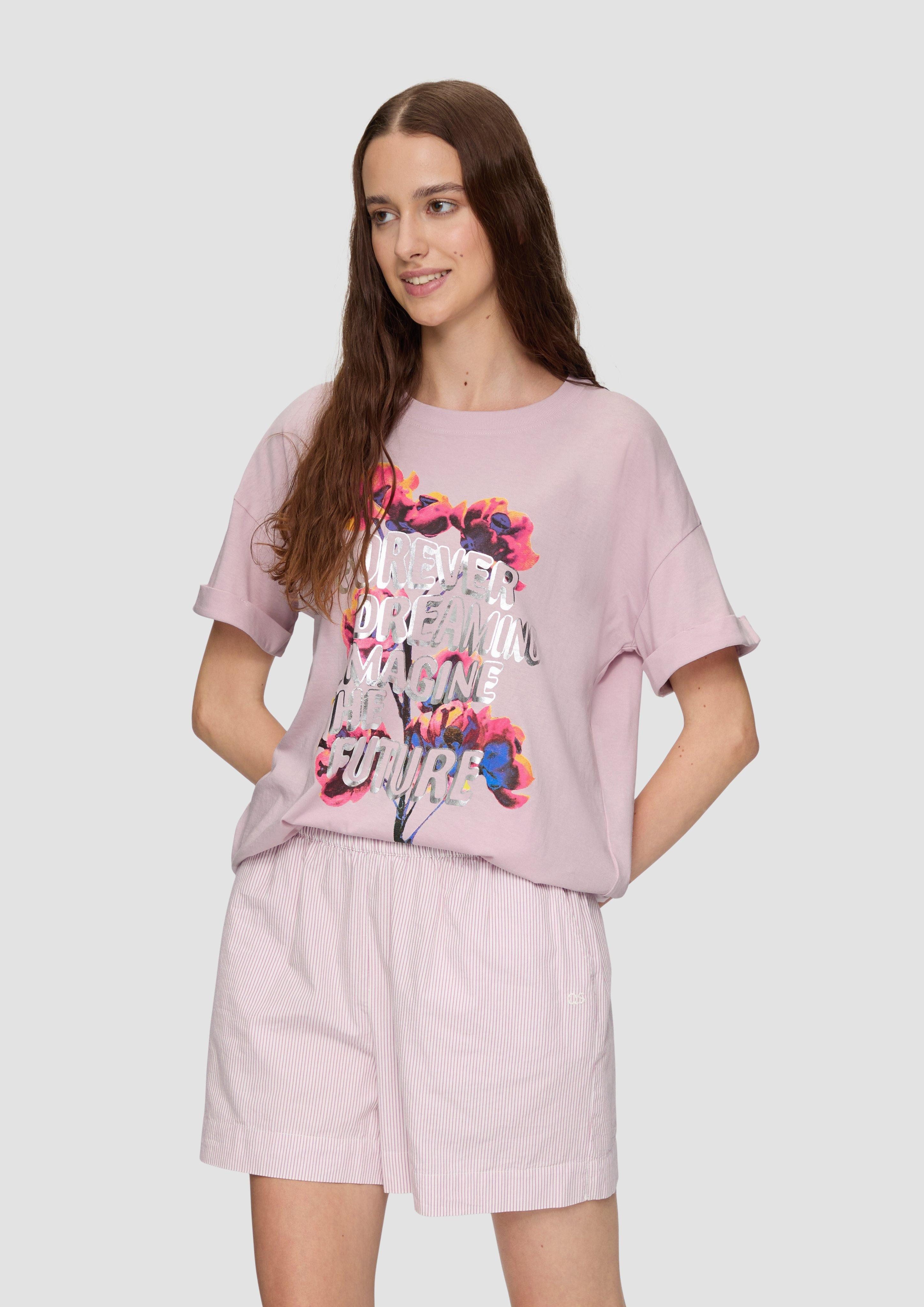 QS Kurzarmshirt Oversized T-Shirt aus Jersey günstig online kaufen