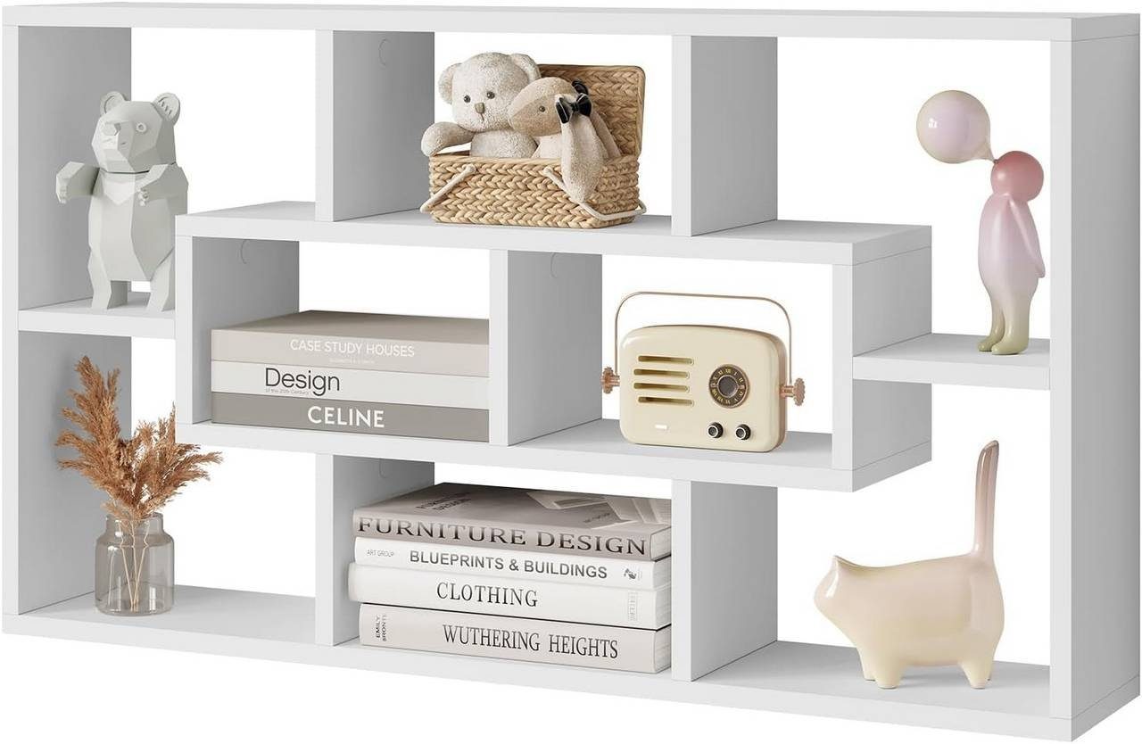 Woltu Wandregal, 1-tlg., Hängeregal mit 8 Fächern, 85x48x16 cm günstig online kaufen