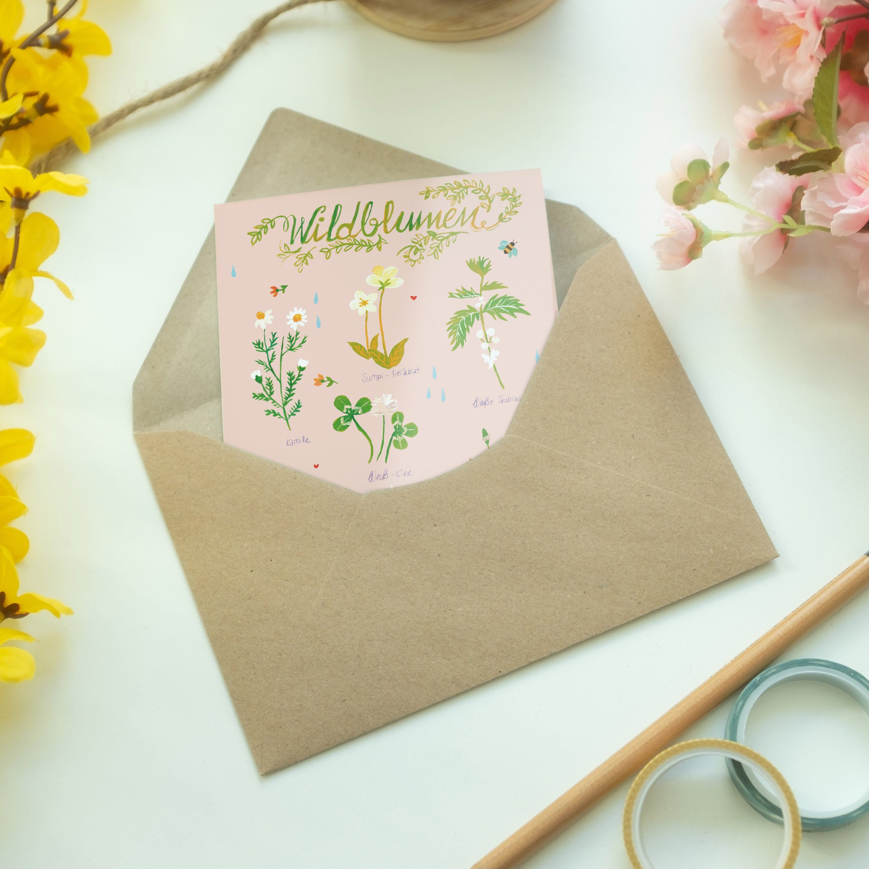 Panda Deko, Mr. Ein Geschenk, & Grußkarte - Mrs. Hochzeitskarte, Abenteuer, Wildblumen Frühlings