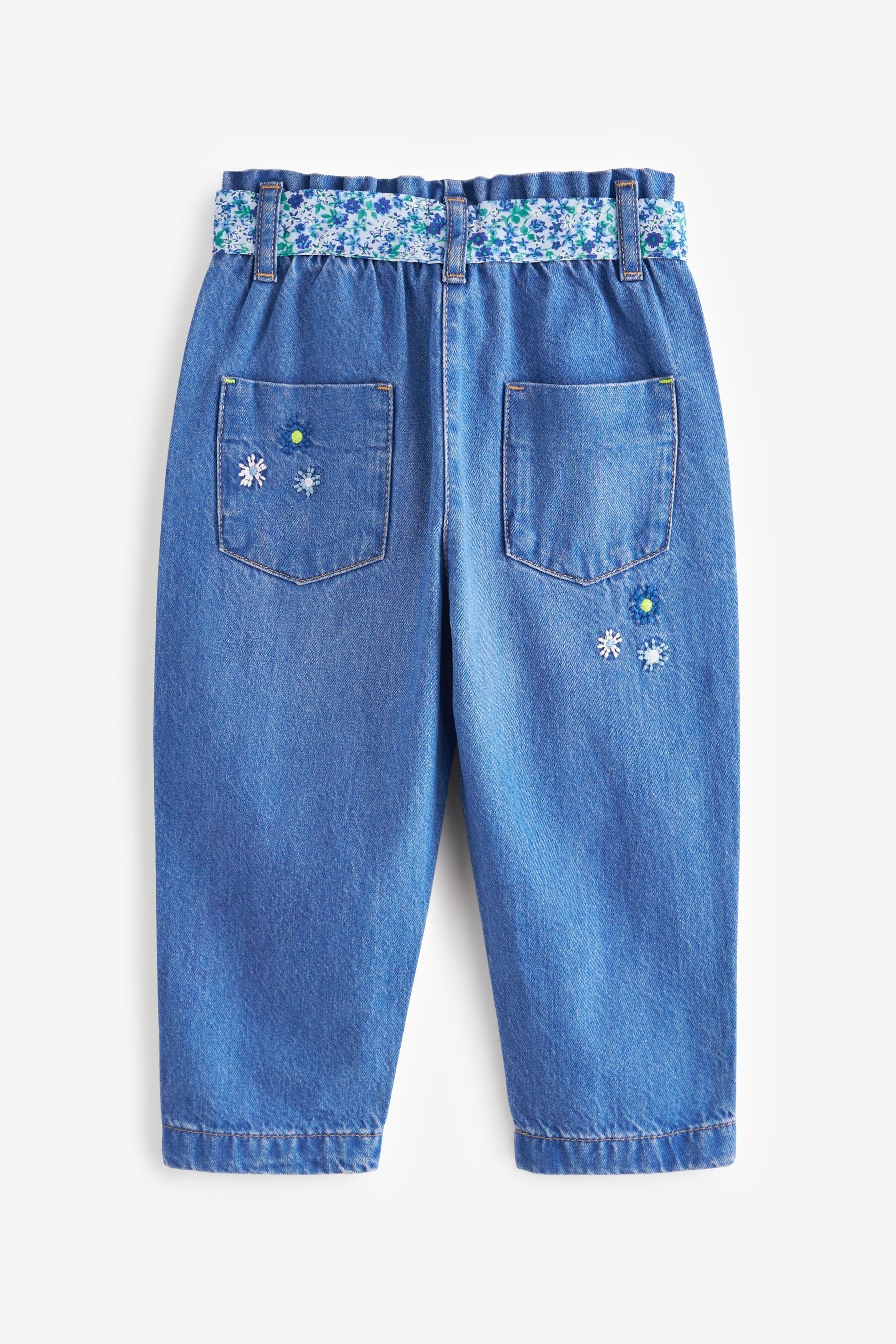 Bindegürtel Next zum Blue Hineinschlüpfen Schlupfjeans Jeans (1-tlg) mit Bright